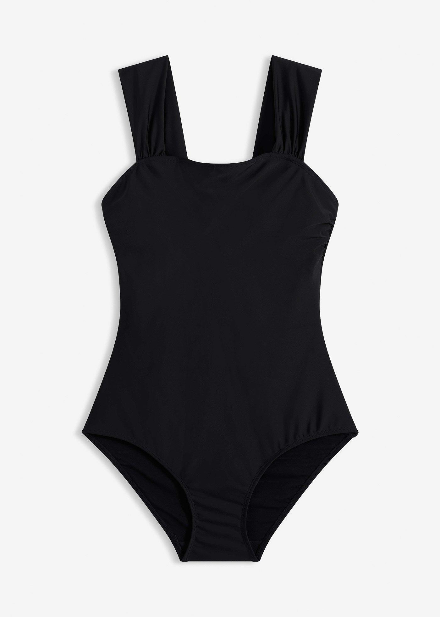 Costume intero con effetto modellante medio e spalline larghe