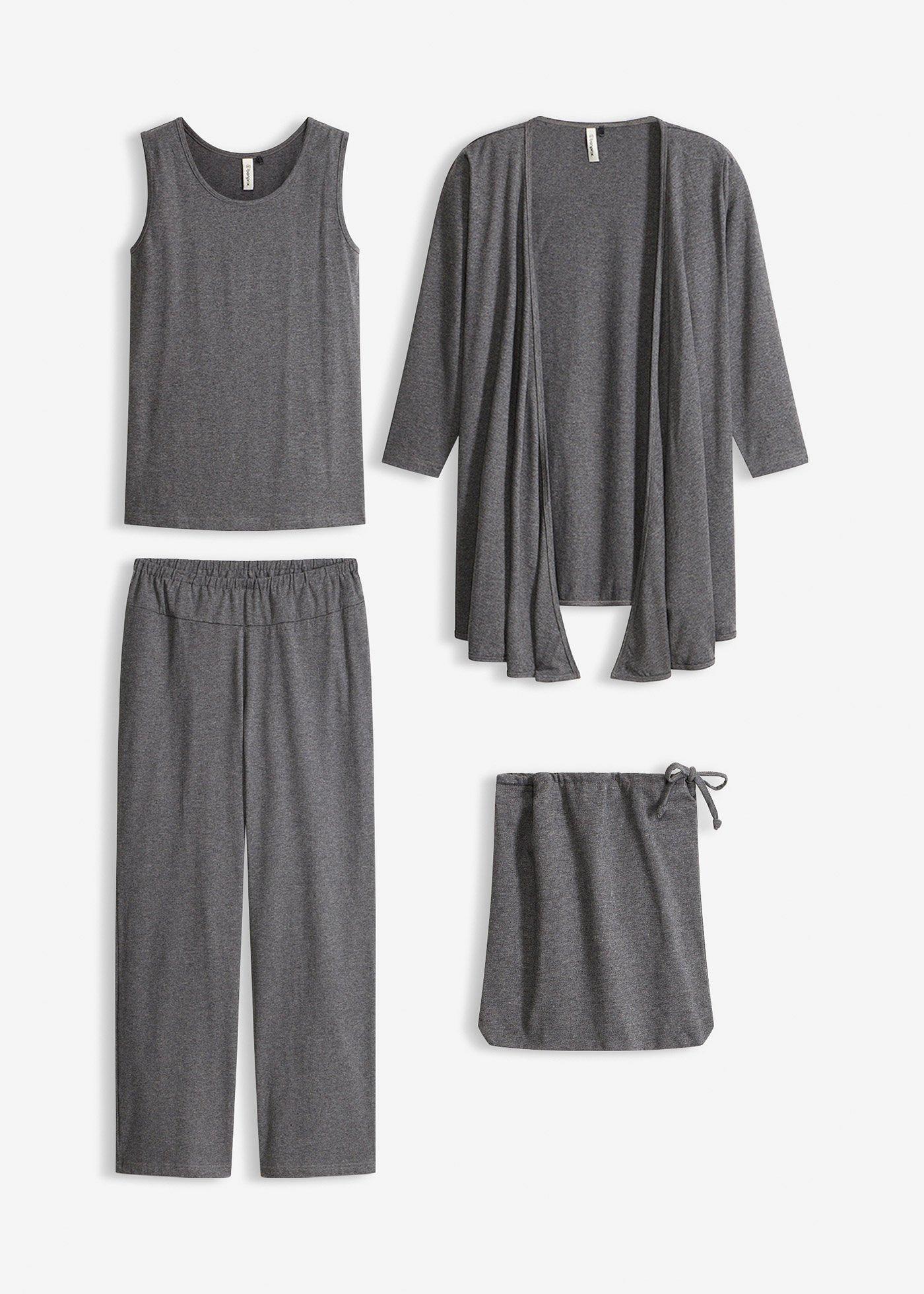 Completo loungewear (set 3 pezzi) con viscosa