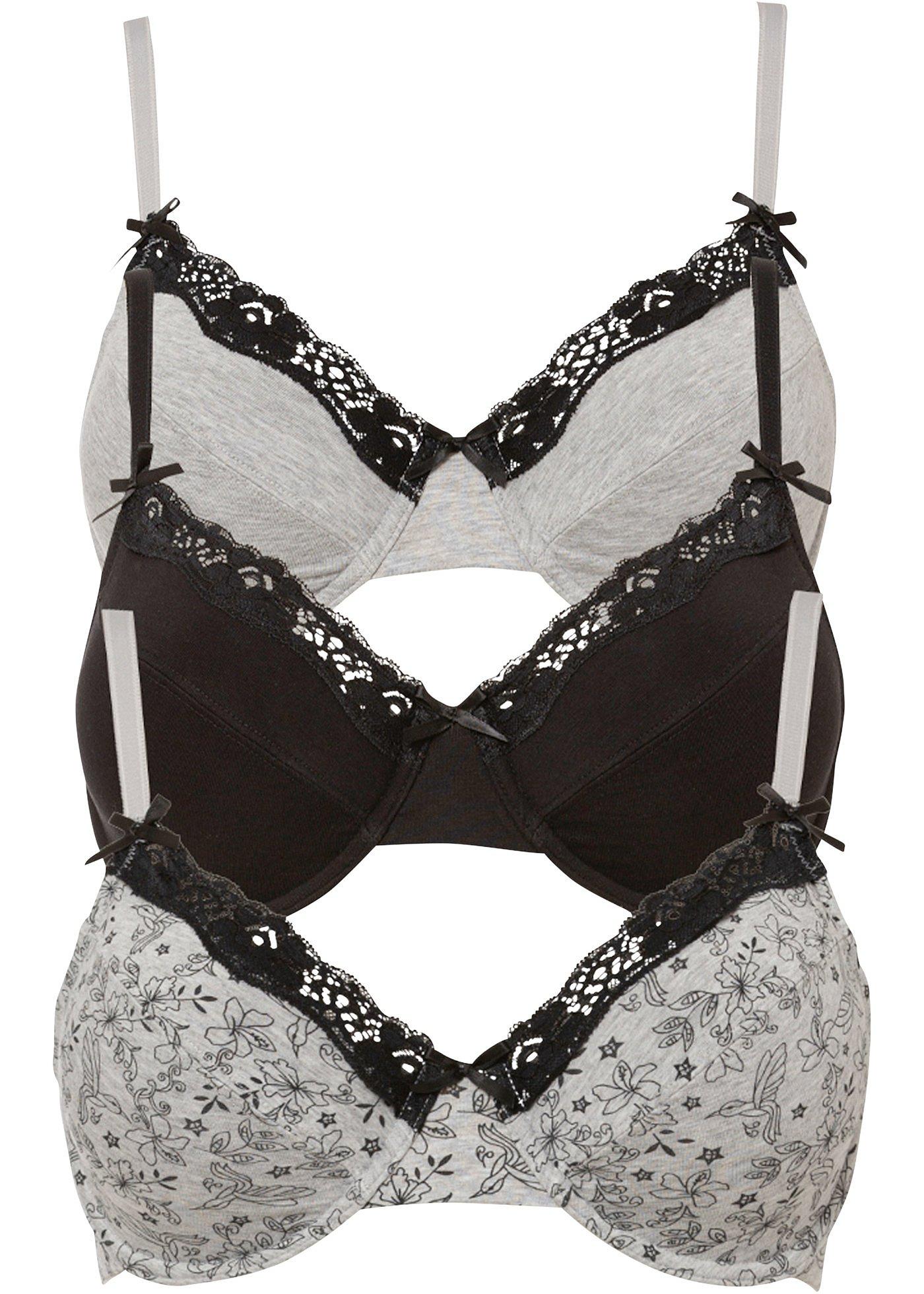 Reggiseno con ferretto e cotone biologico (pacco da 3)