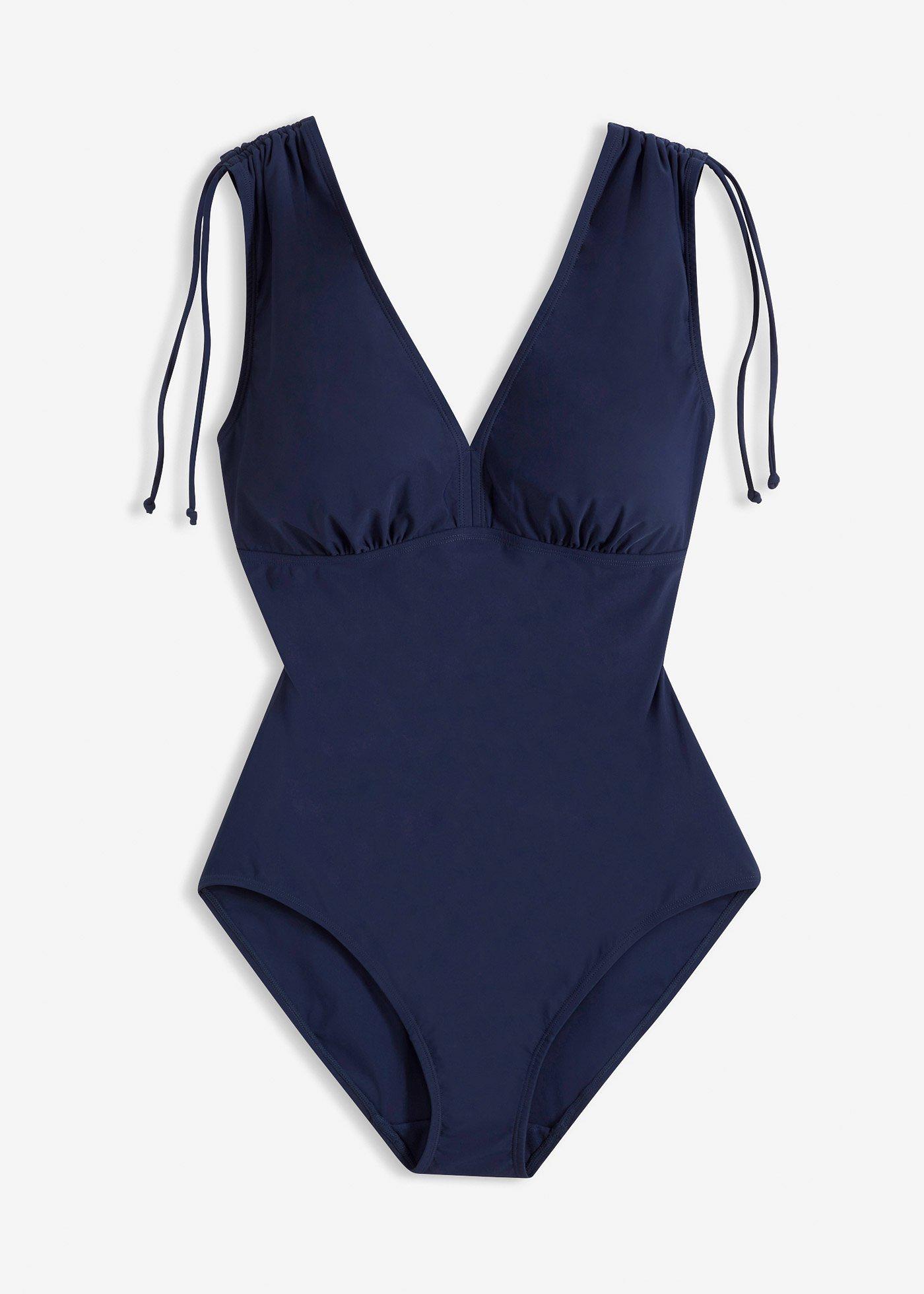Costume intero con spalline larghe ed effetto modellante leggero