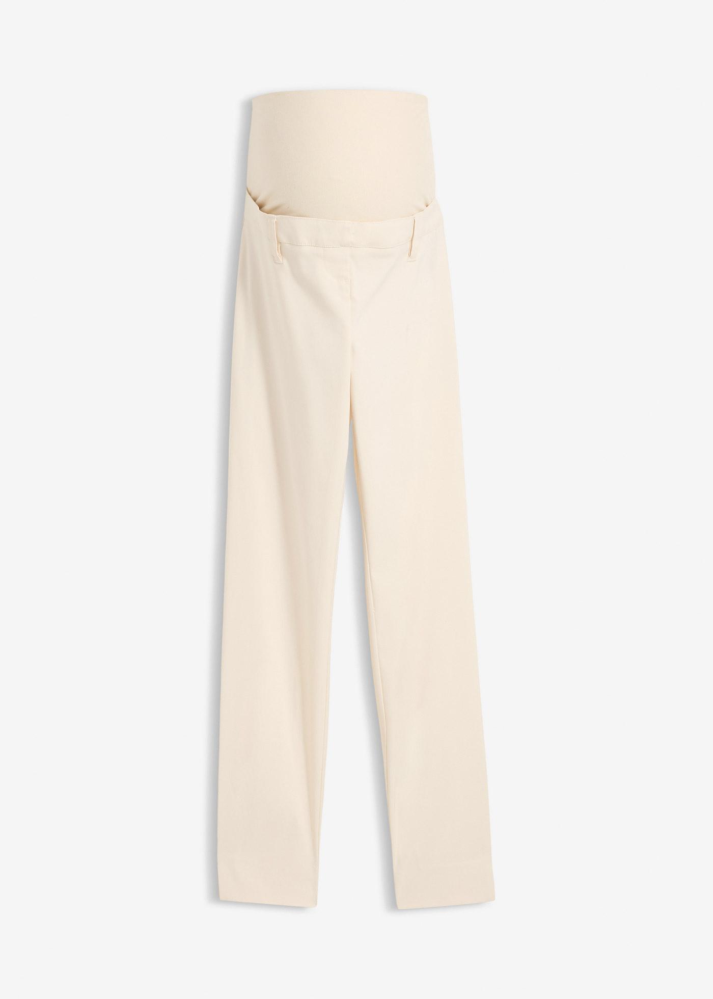 Pantaloni prémaman elasticizzati a gamba affusolata