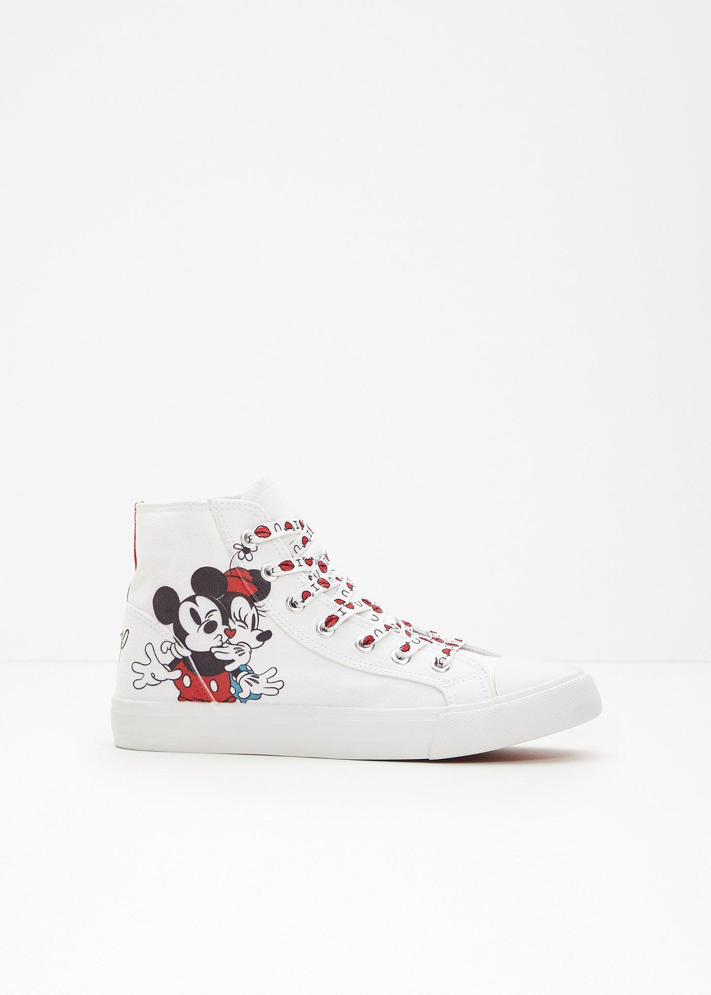 Sneakers alte Disney in tela di cotone