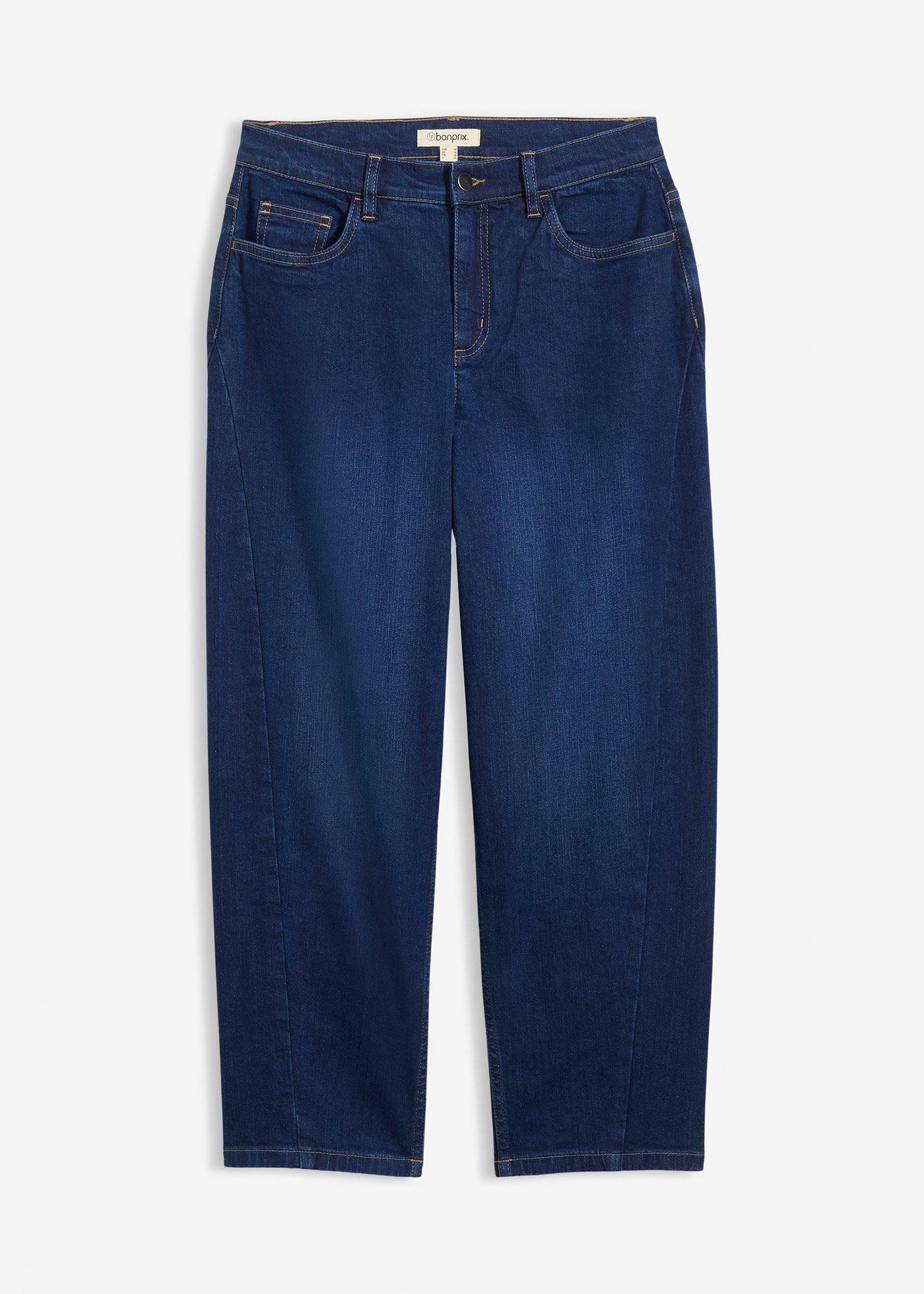 Jeans barrel con cotone biologico, vita media