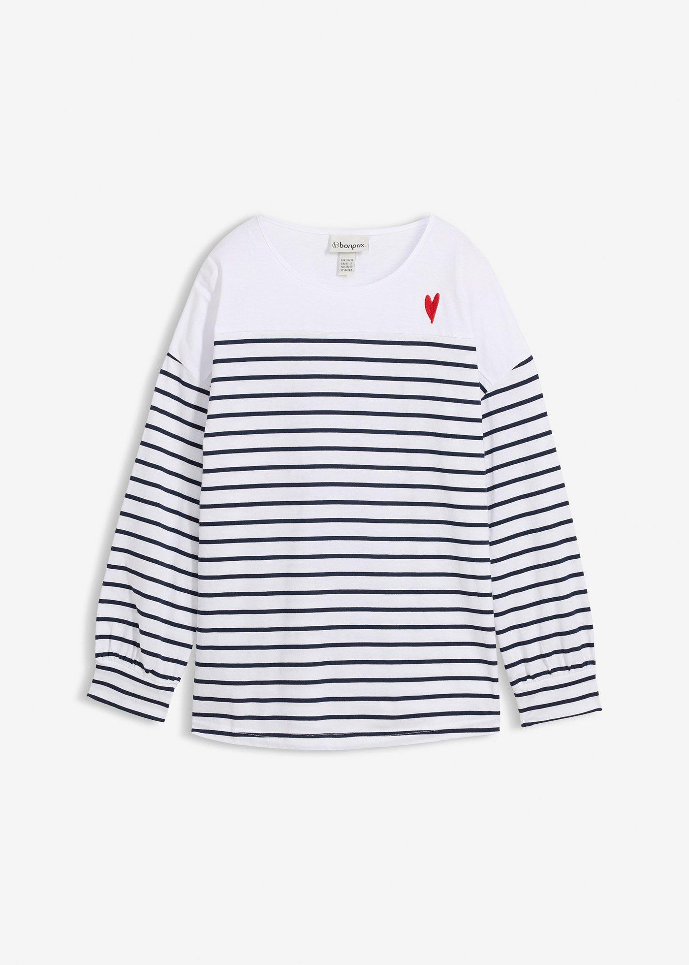 Maglia a maniche lunghe in puro cotone biologico