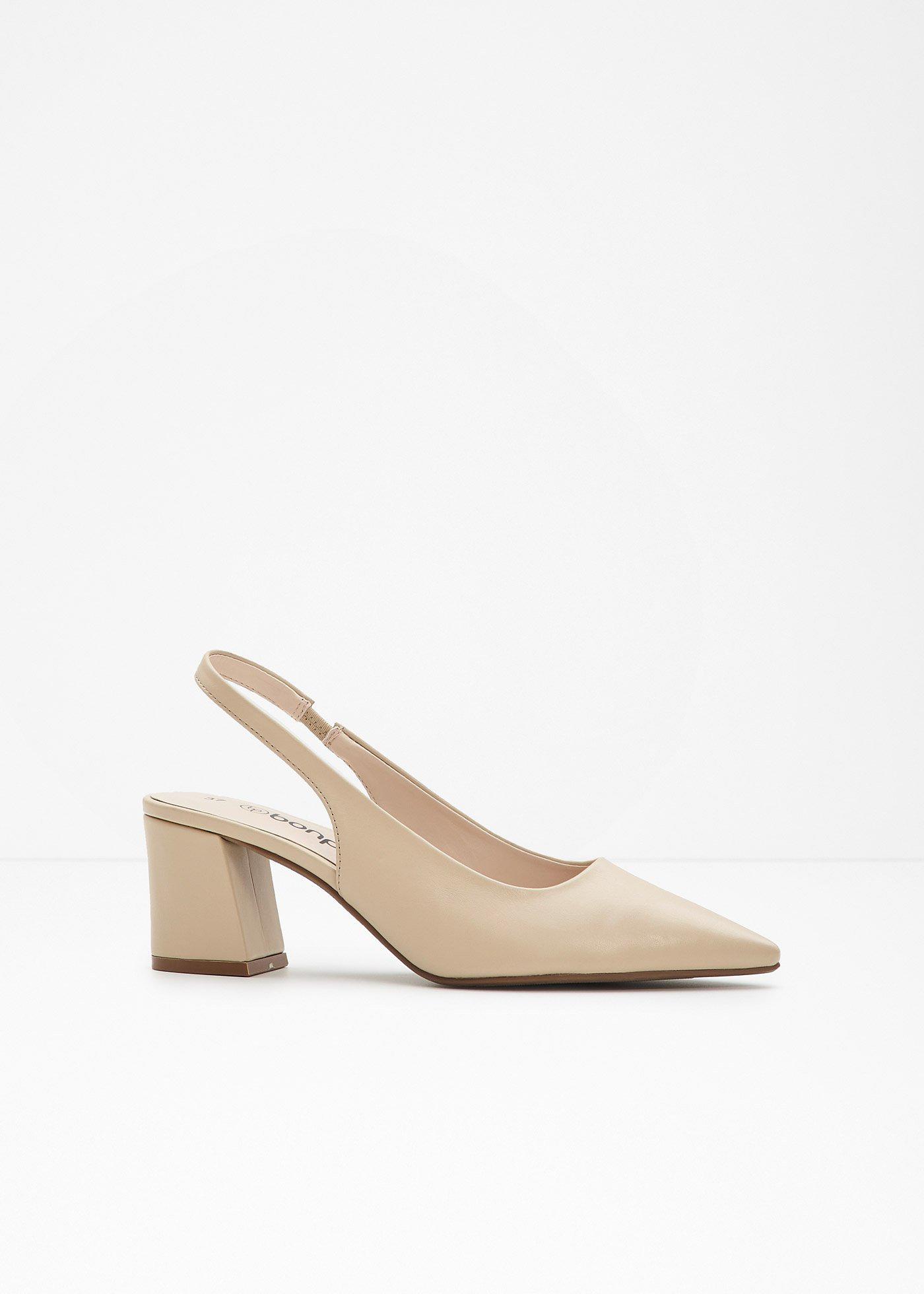 Décolleté slingback con tacco a blocco