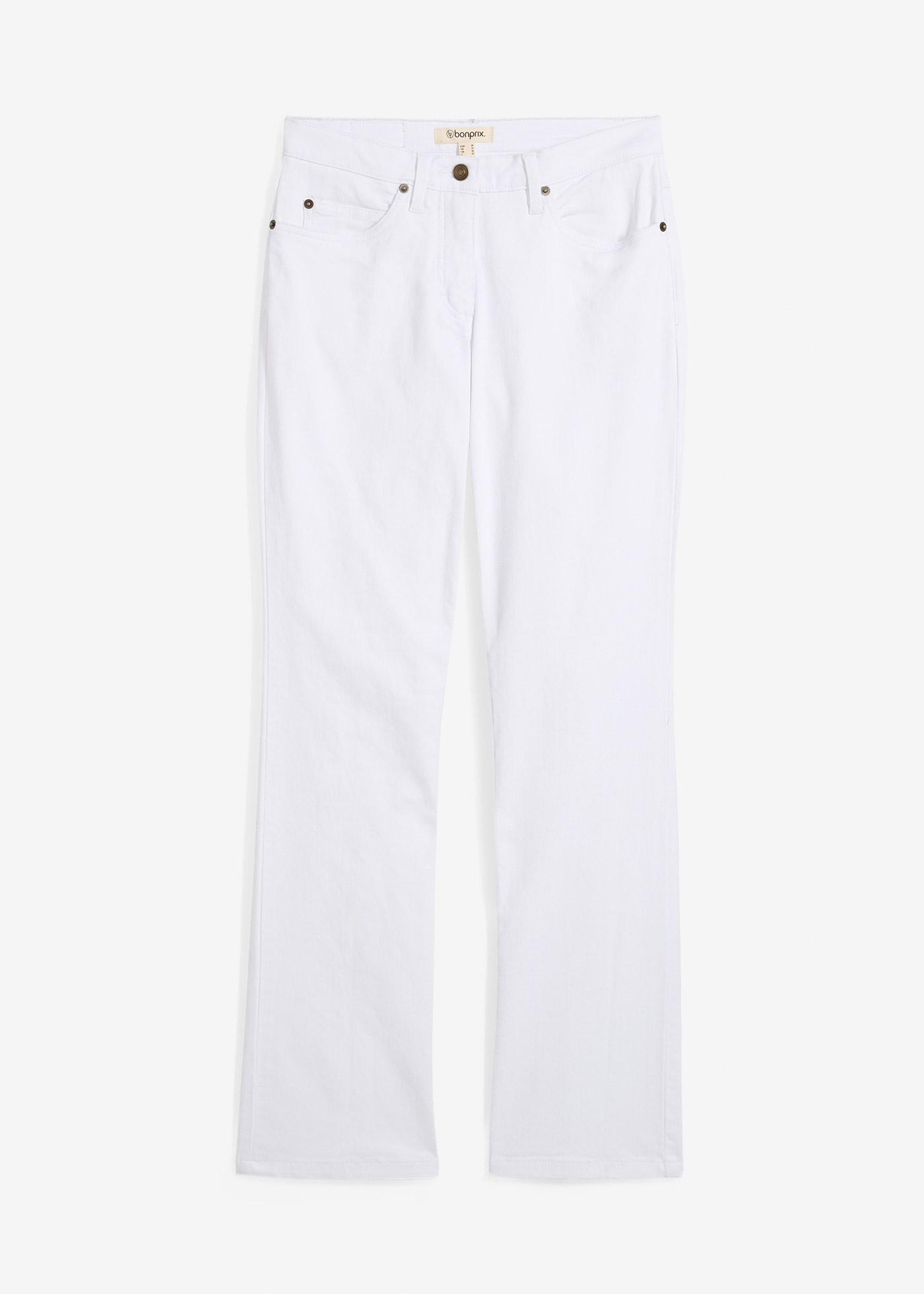 Jeans straight elasticizzati, vita media
