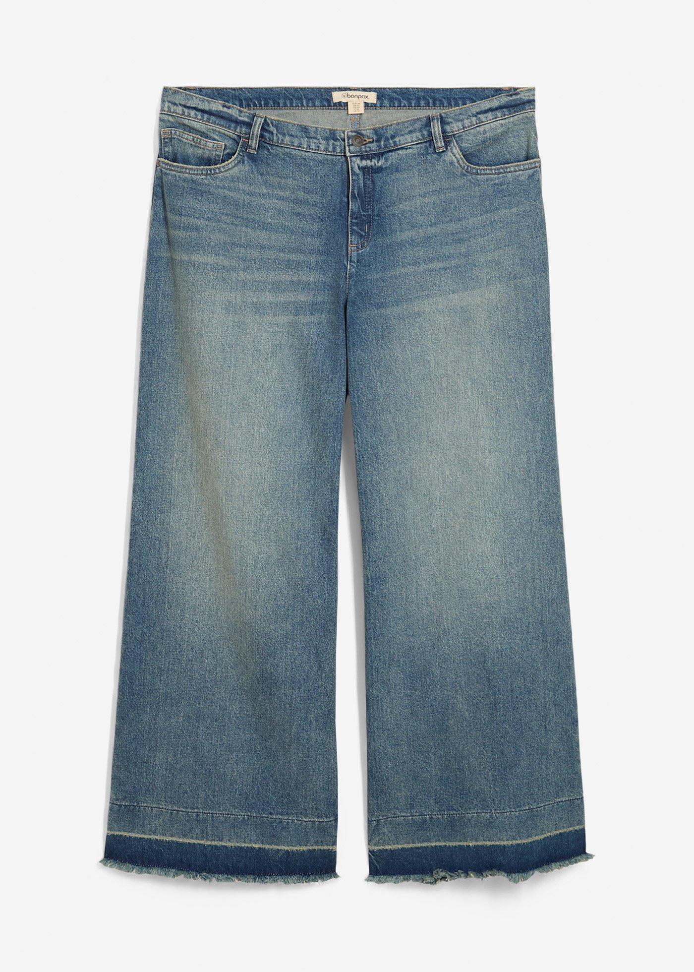 Jeans wide leg, vita media