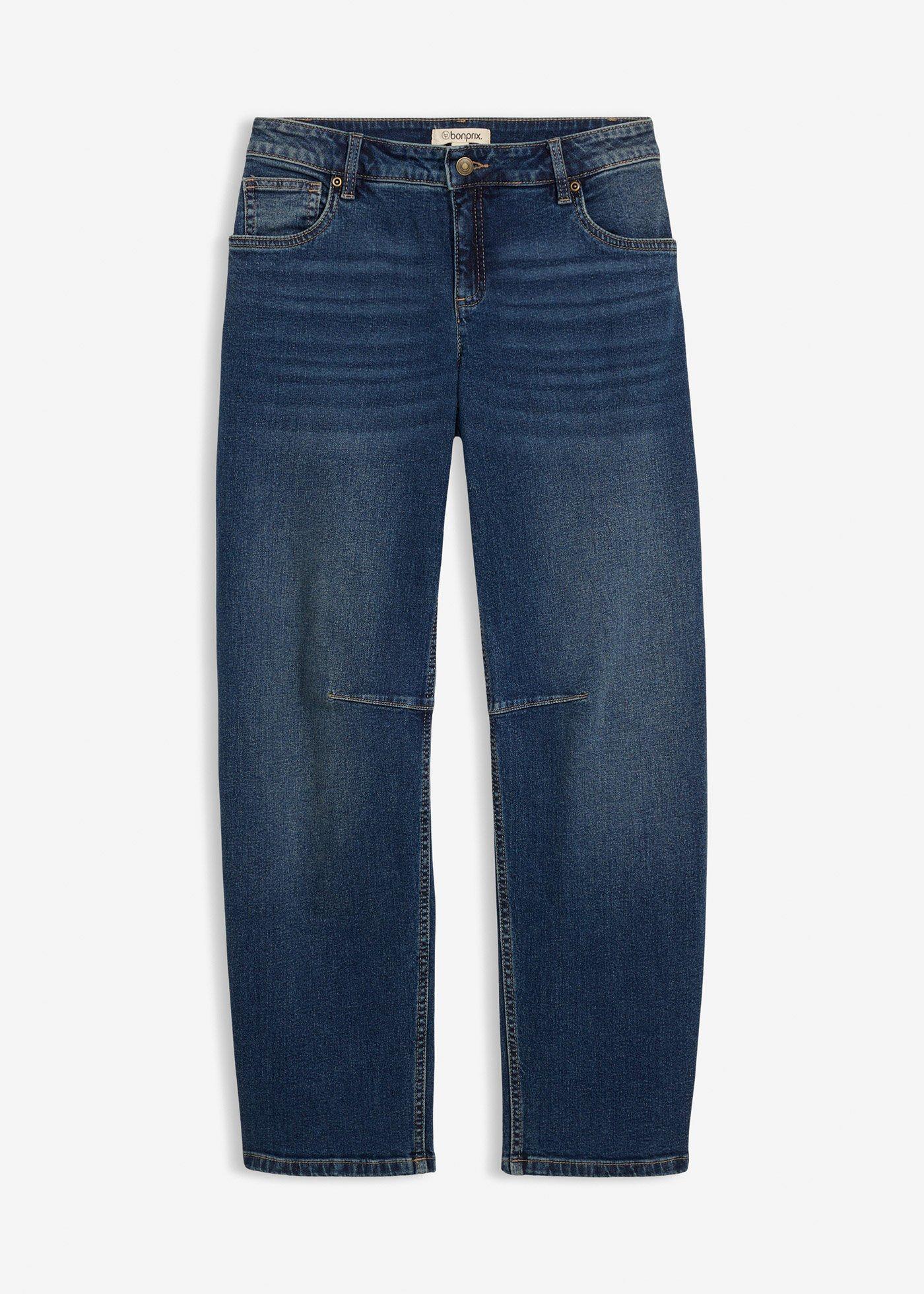 Jeans barrel, vita media