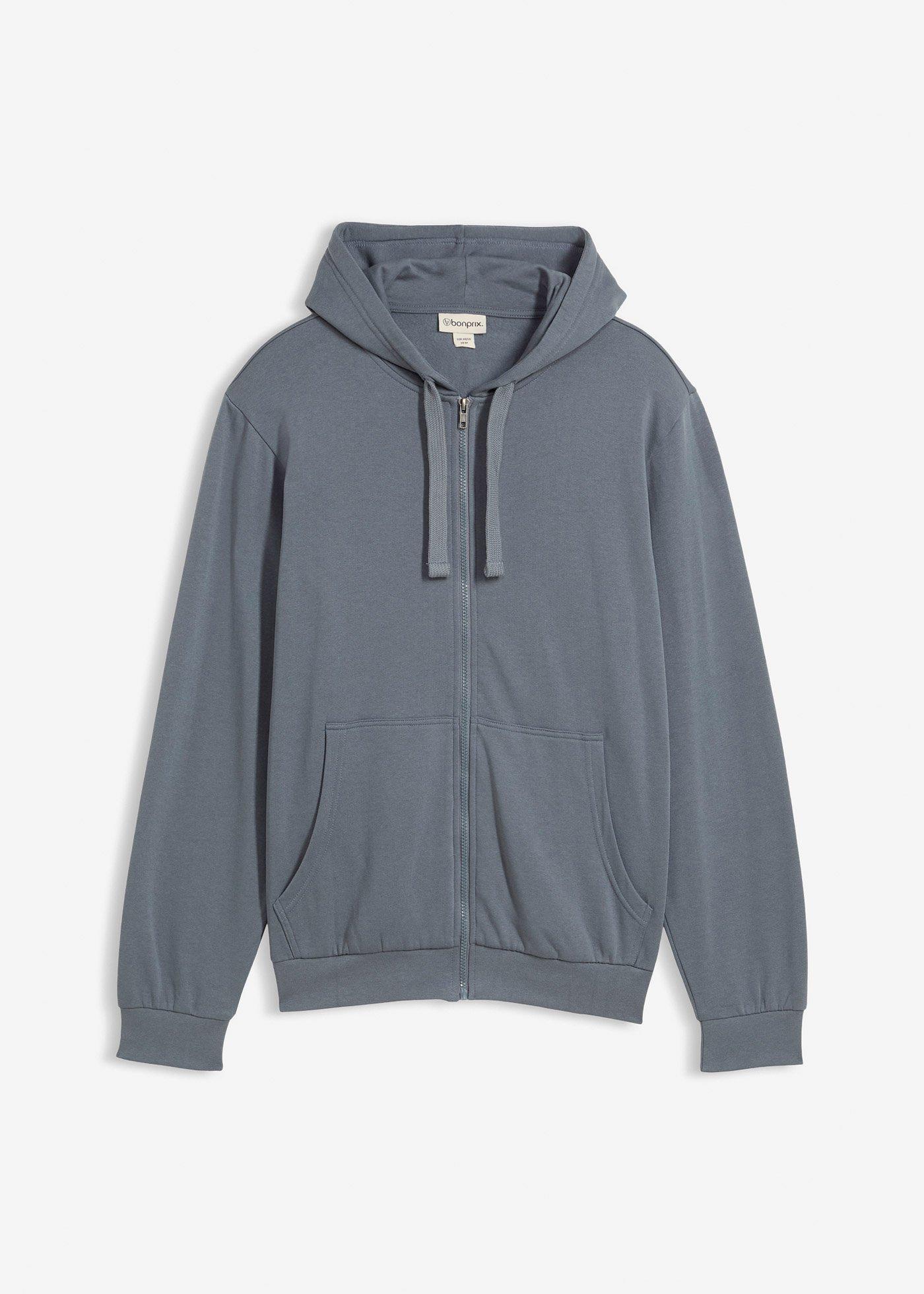 Felpa con zip e cappuccio regular fit