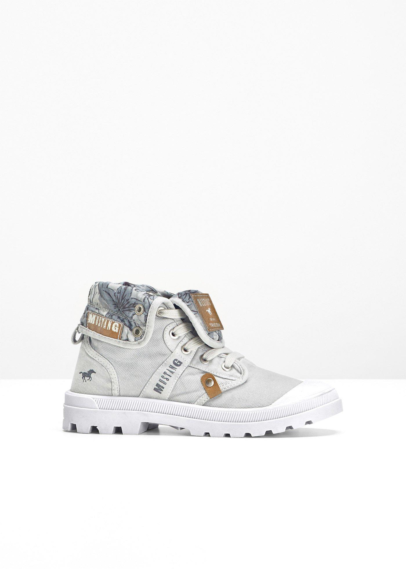 Sneaker alte Mustang in tela di cotone