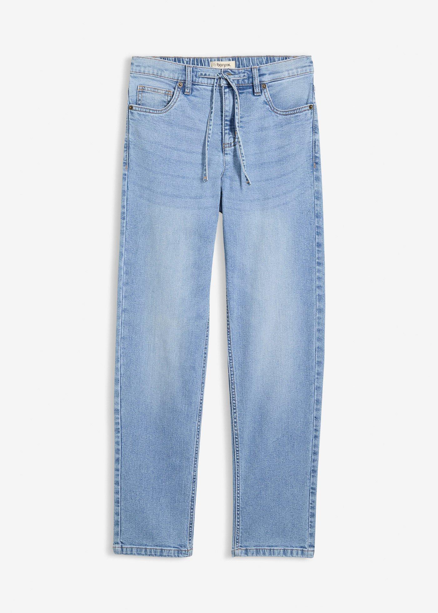 Jeans straight loose fit, vita media