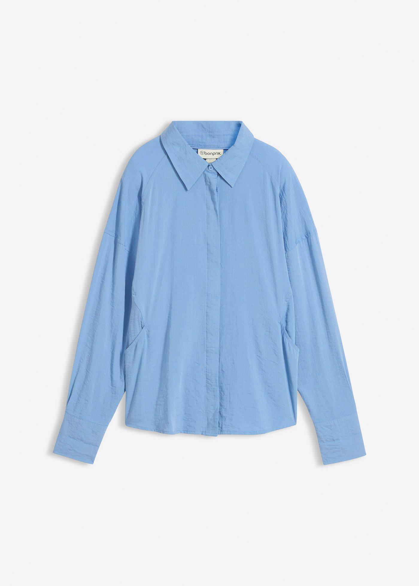 Camicia in misto viscosa con tasche