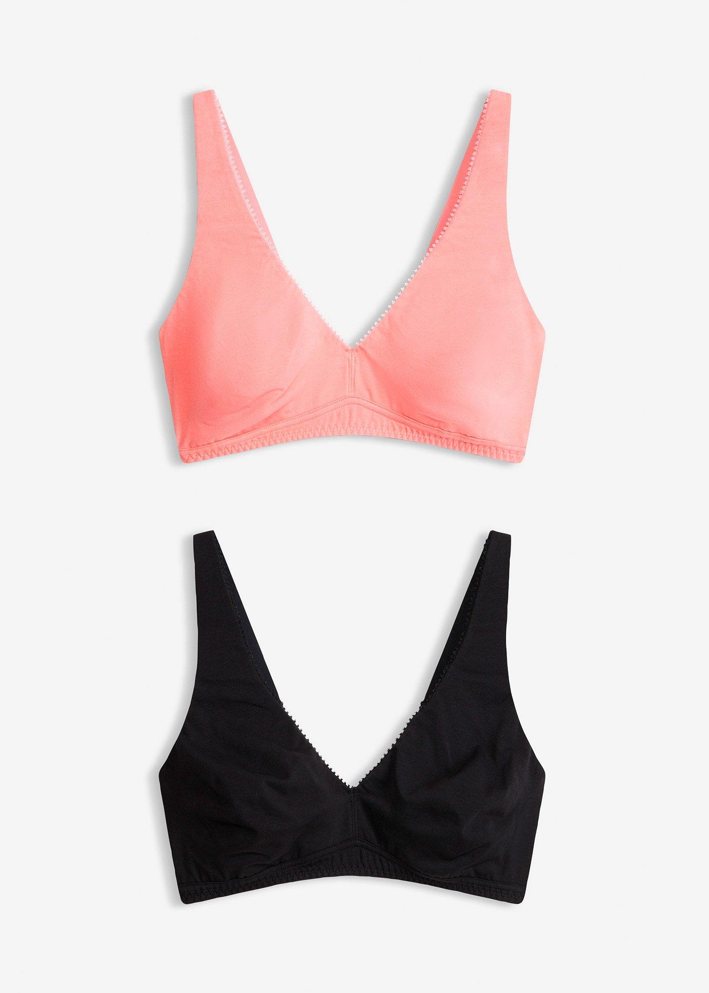 Bralette senza ferretto con cotone (pacco da 2)