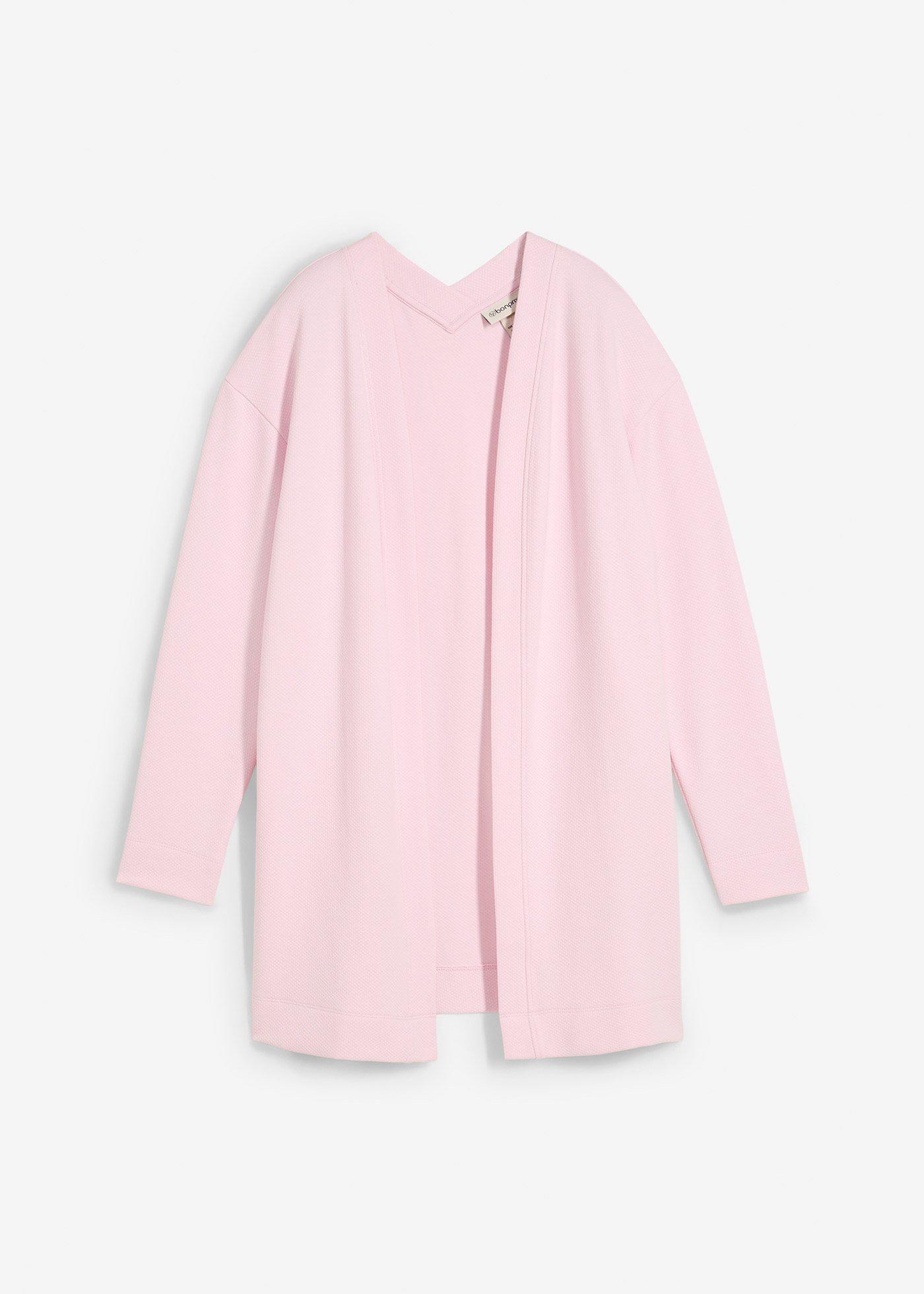 Cardigan lungo in morbida felpa di misto cotone