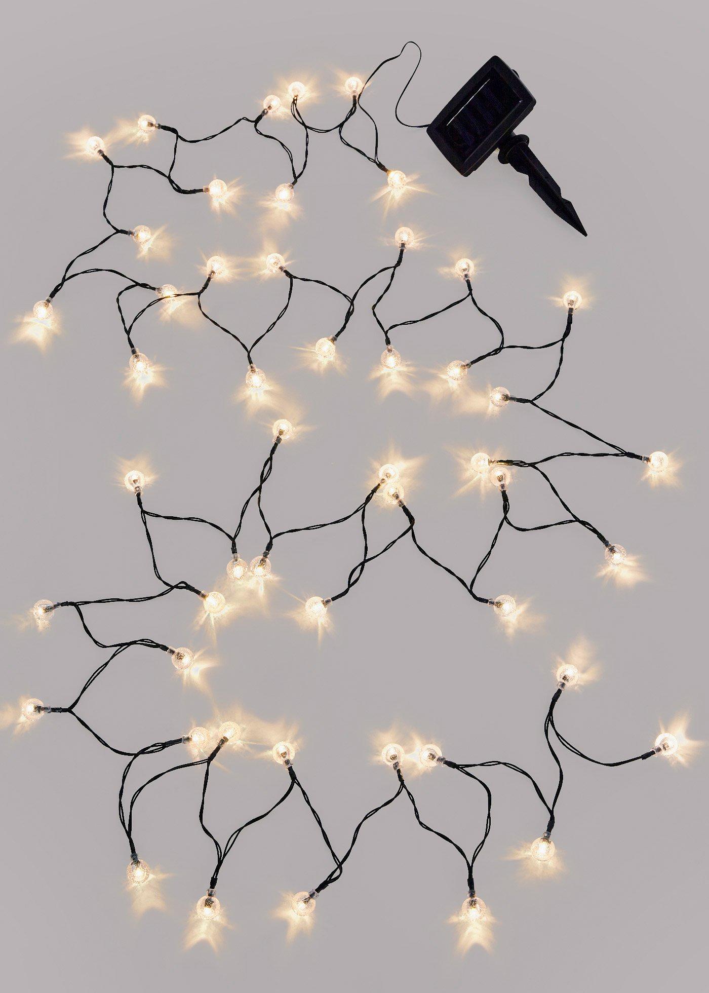 Catena luminosa solare con 50 sfere LED piccole