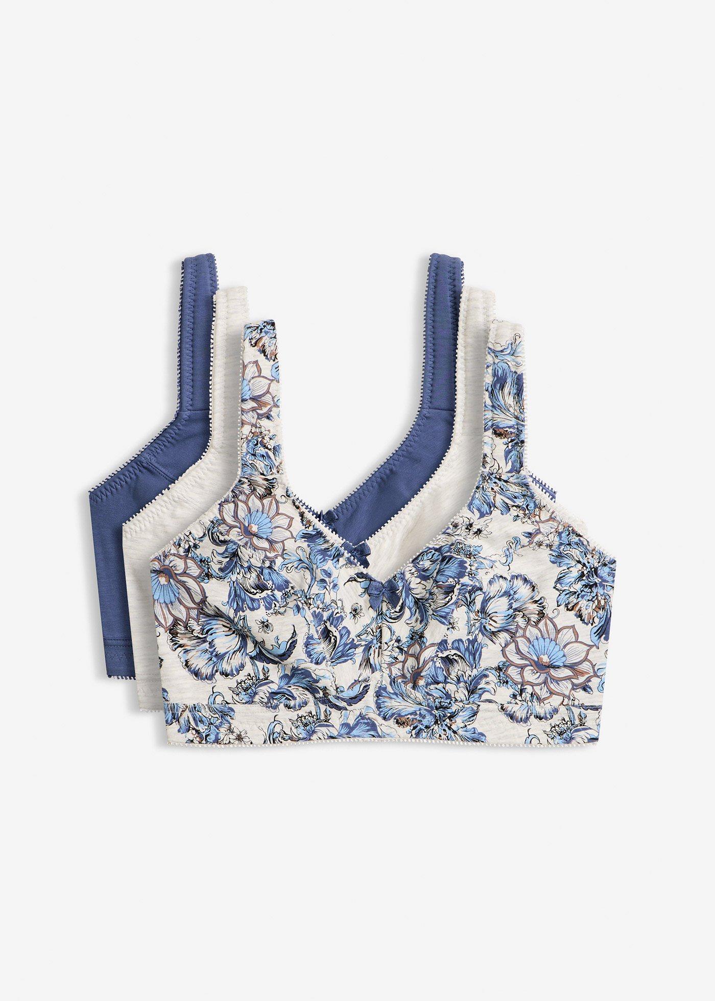 Reggiseno senza ferretto con cotone biologico (pacco da 3)