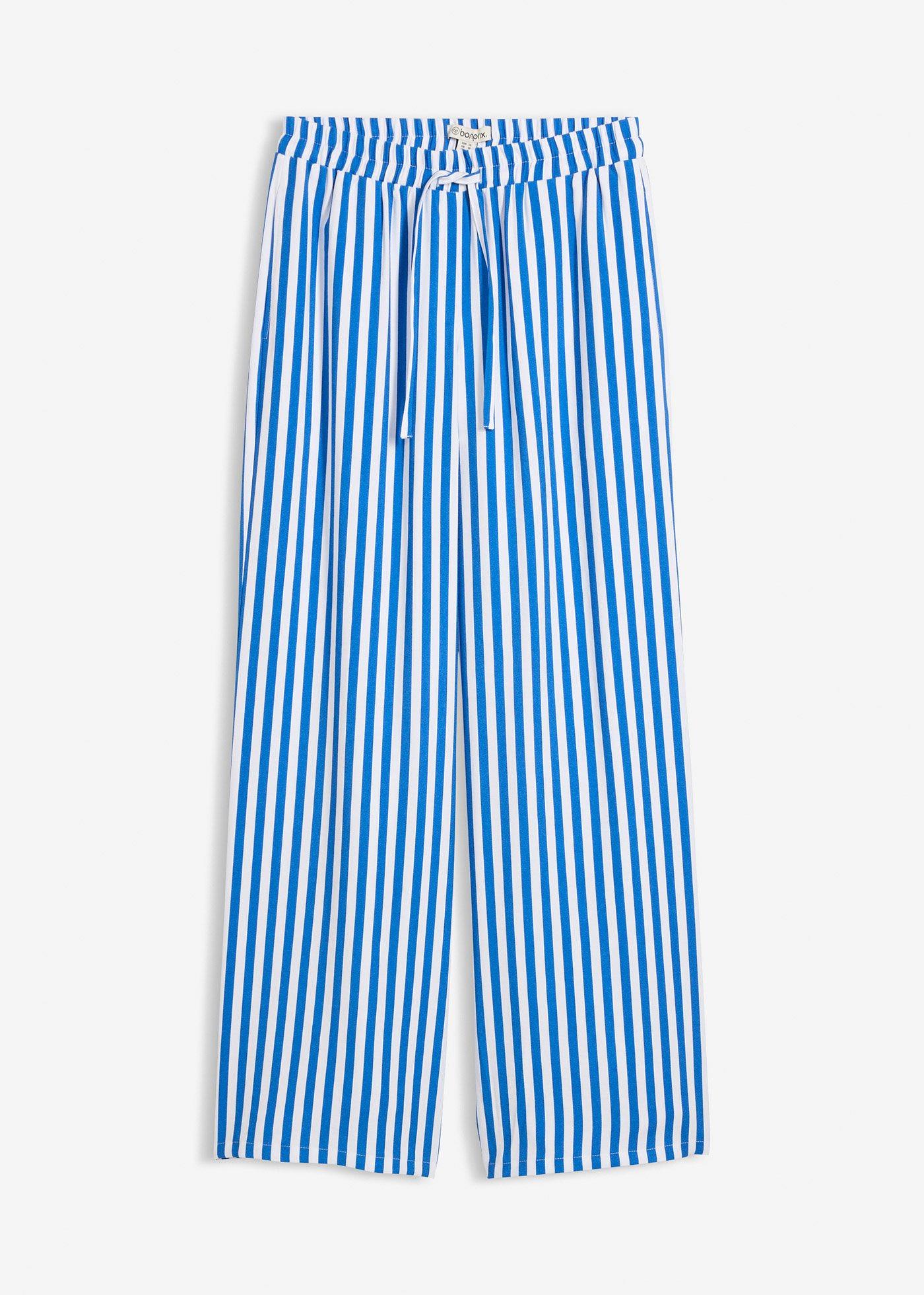 Pantaloni larghi in misto viscosa fluente