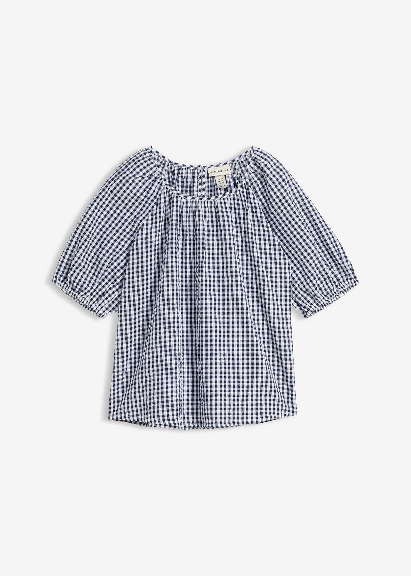Blusa a maniche corte in puro cotone