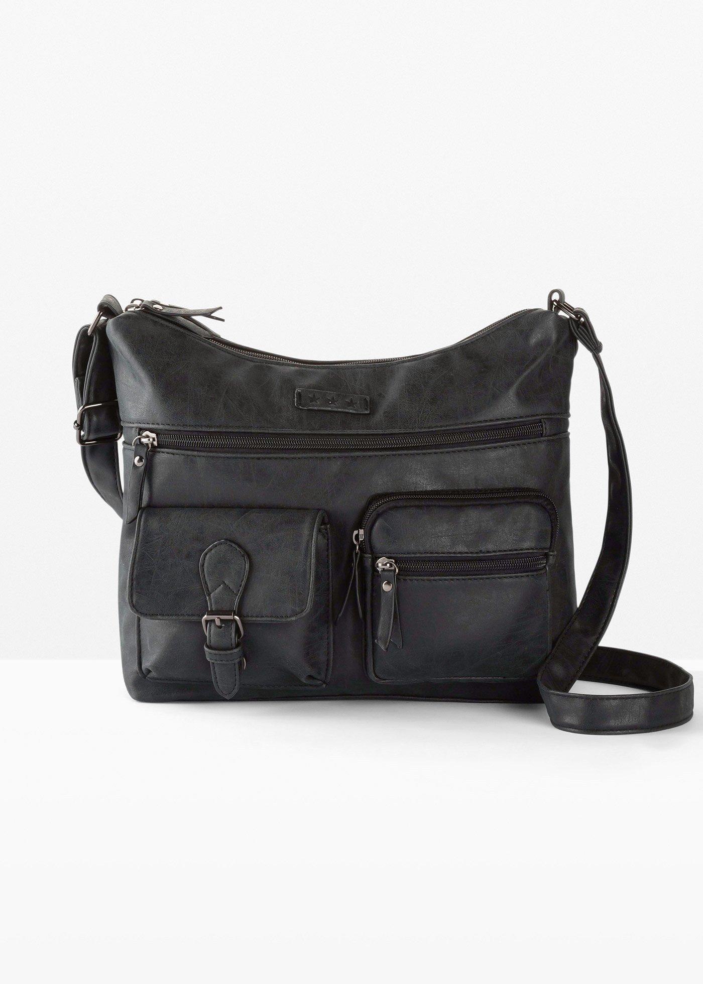 Borsa a tracolla con tasche esterne