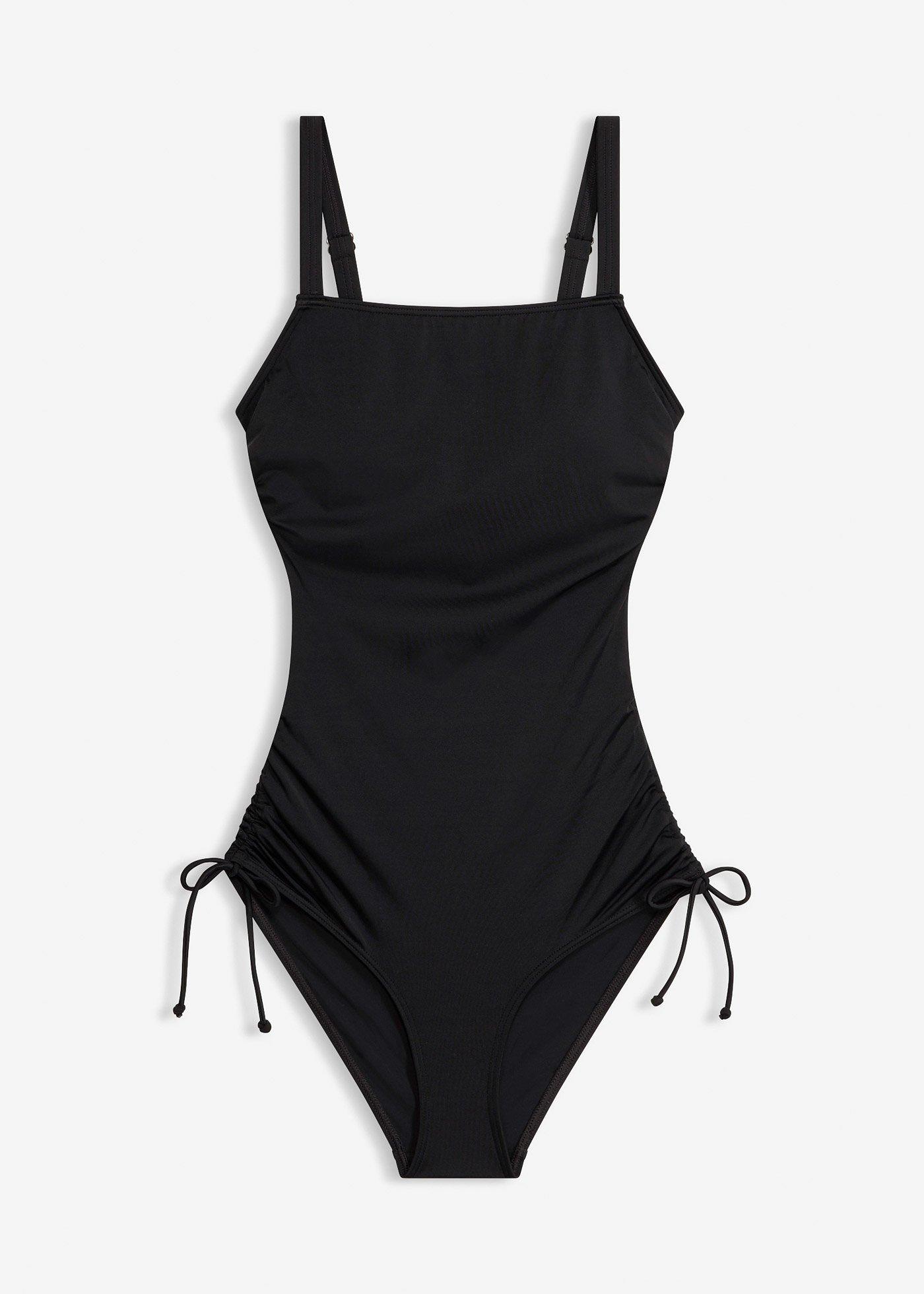 Costume intero a fascia con sgambatura alta