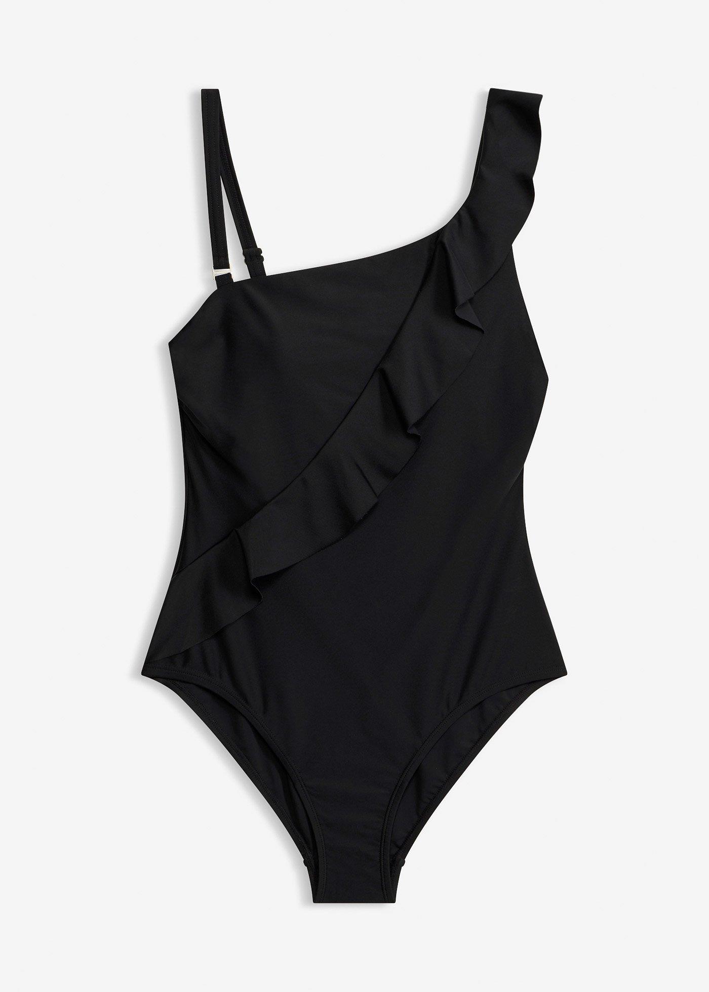 Costume intero monospalla con spallina staccabile