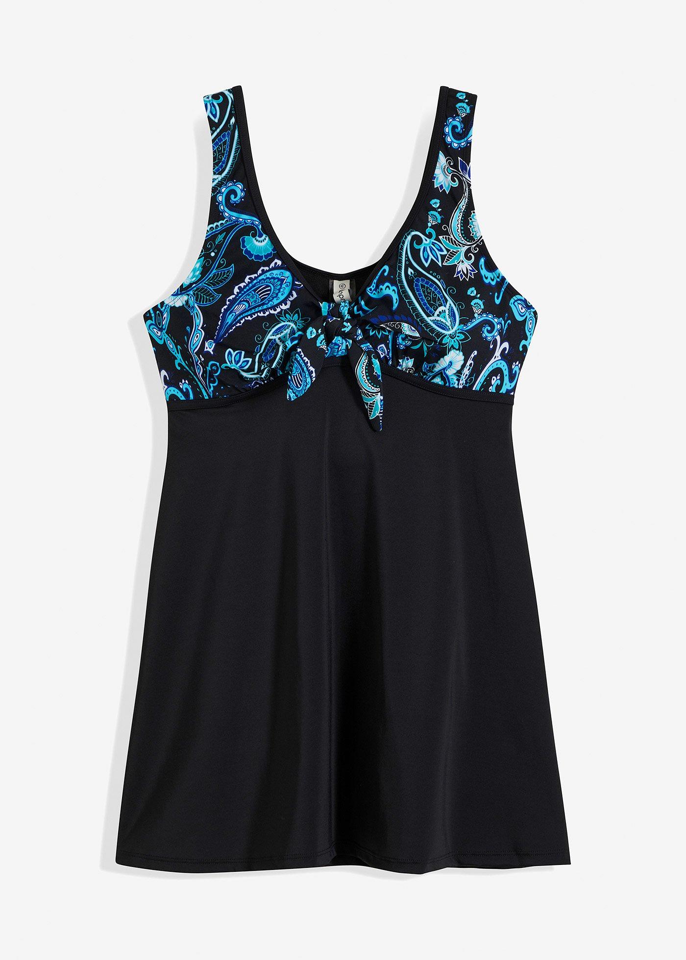 Top lungo per tankini con spalline larghe