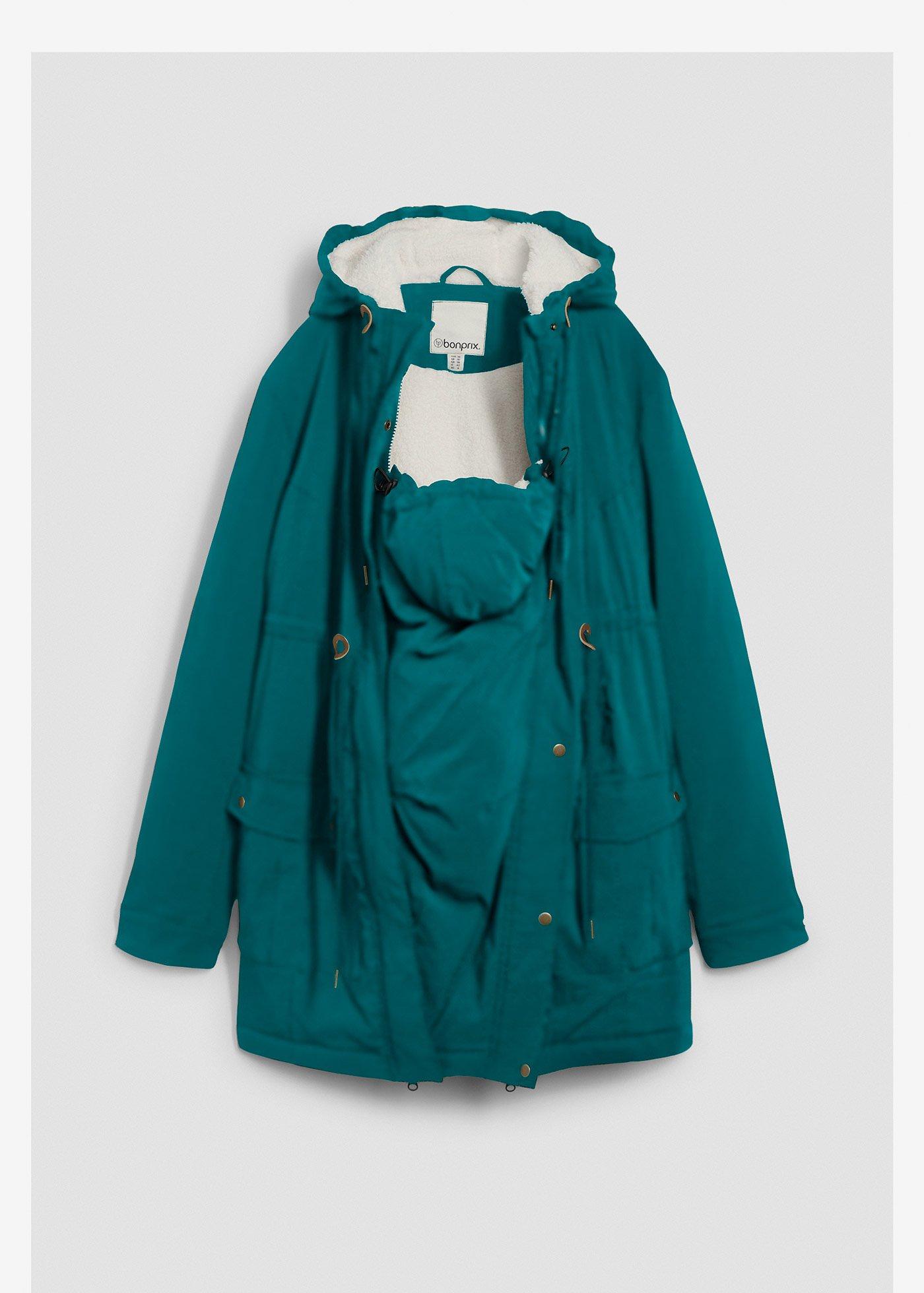 Cappotto prémaman imbottito 3 in 1 di media pesantezza con inserto babywearing