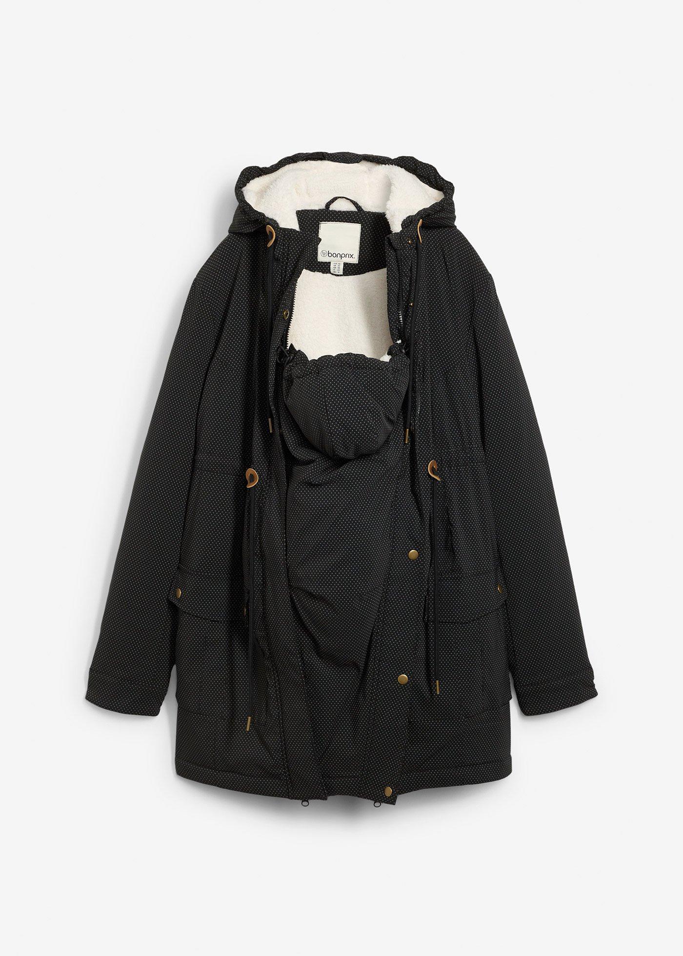 Cappotto prémaman imbottito 3 in 1 di media pesantezza con inserto babywearing
