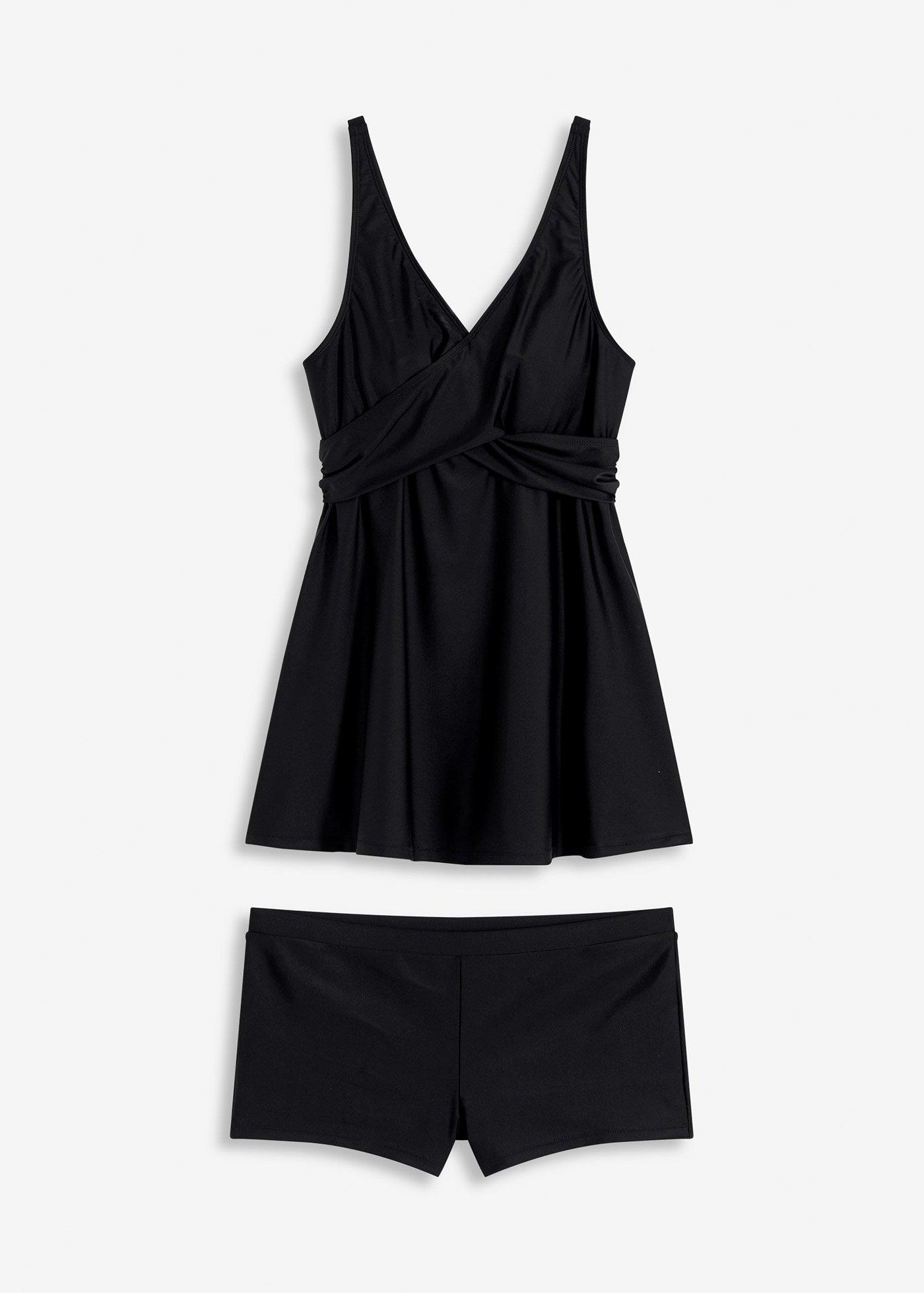 Tankini lungo con scollatura a V (set 2 pezzi)