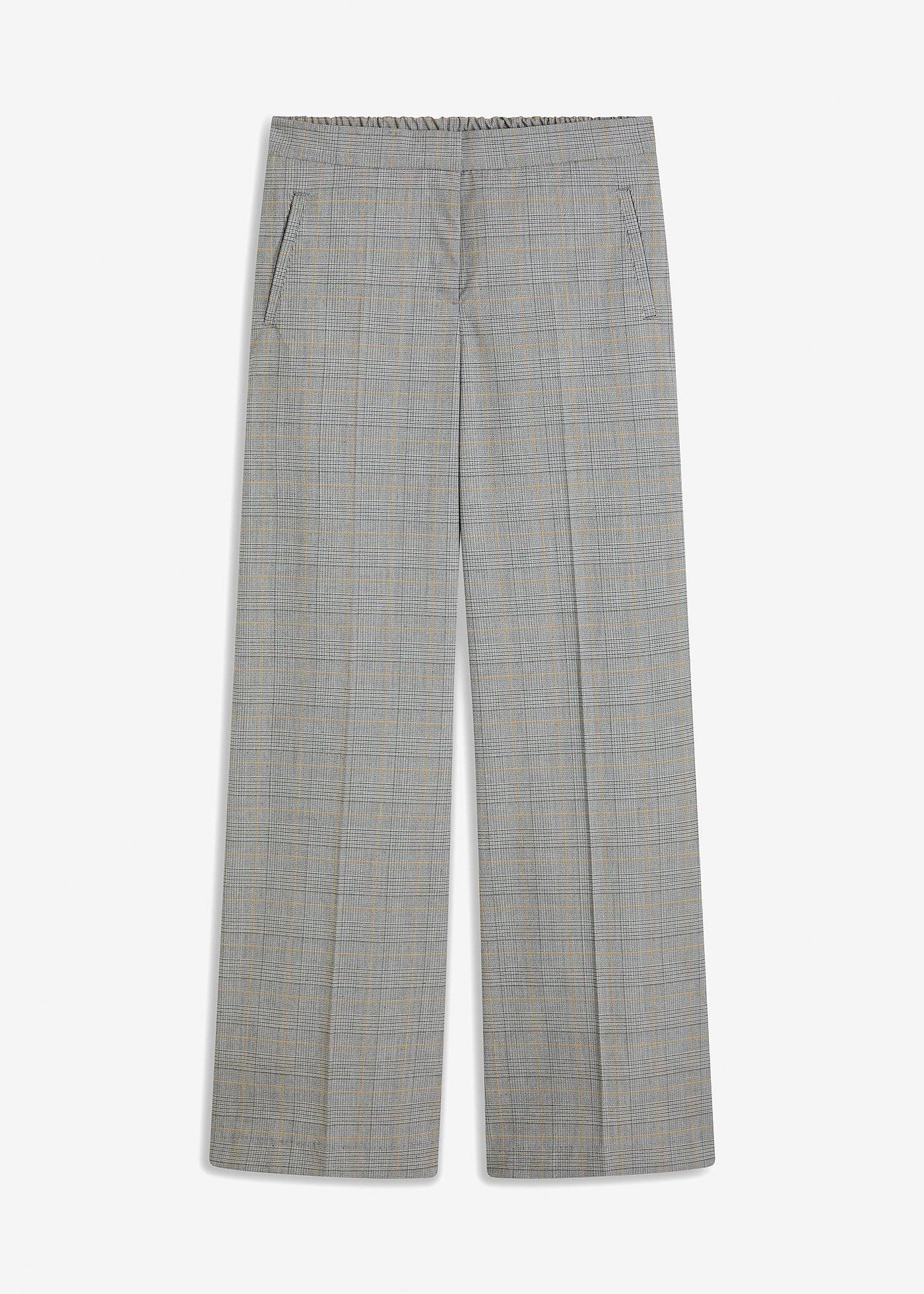 Pantaloni larghi in principe di Galles con viscosa
