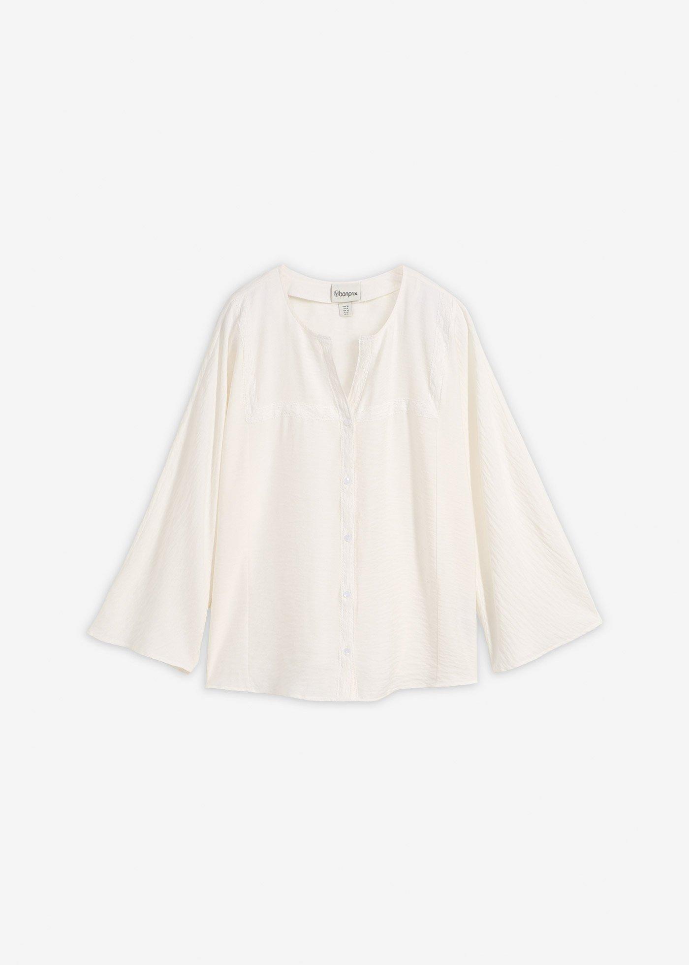 Blusa in cotone con maniche ampie