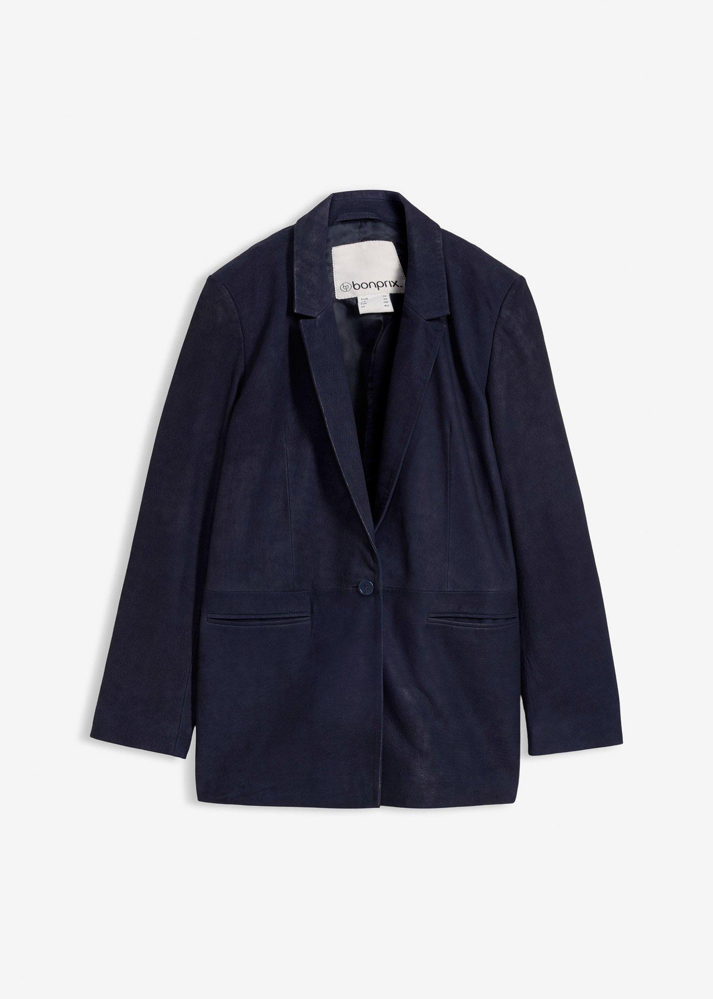 Blazer in pelle scamosciata