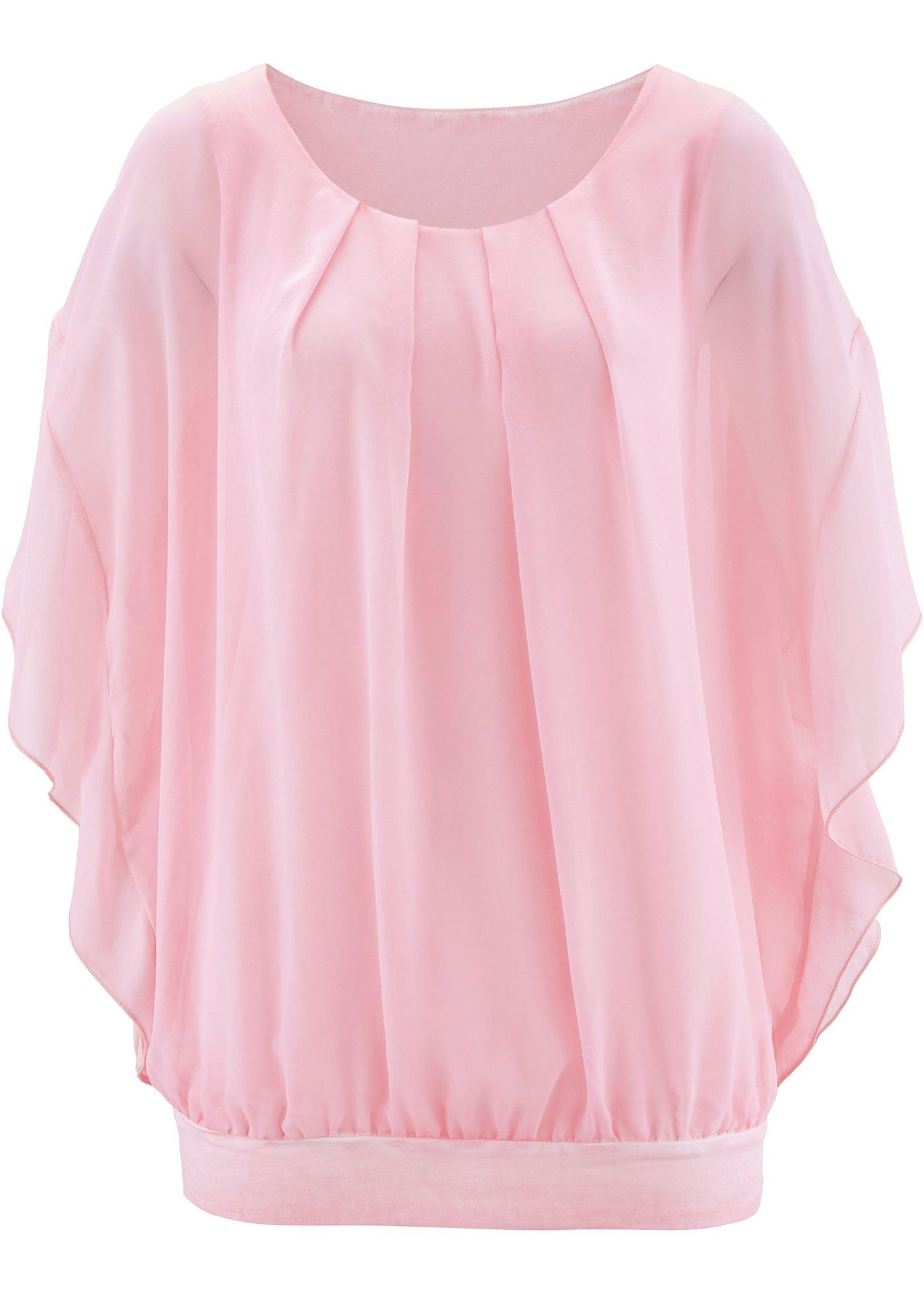 Blusa in chiffon con canotta