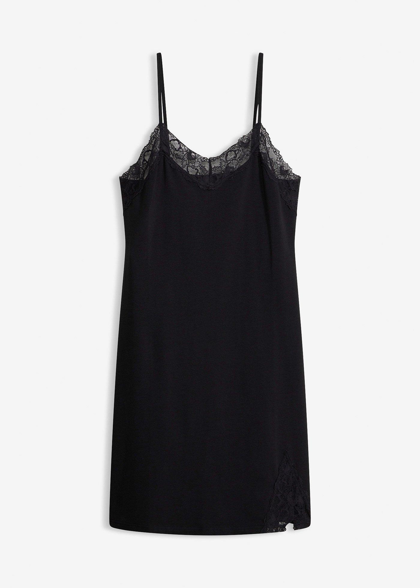 Camicia da notte corta con spalline sottili