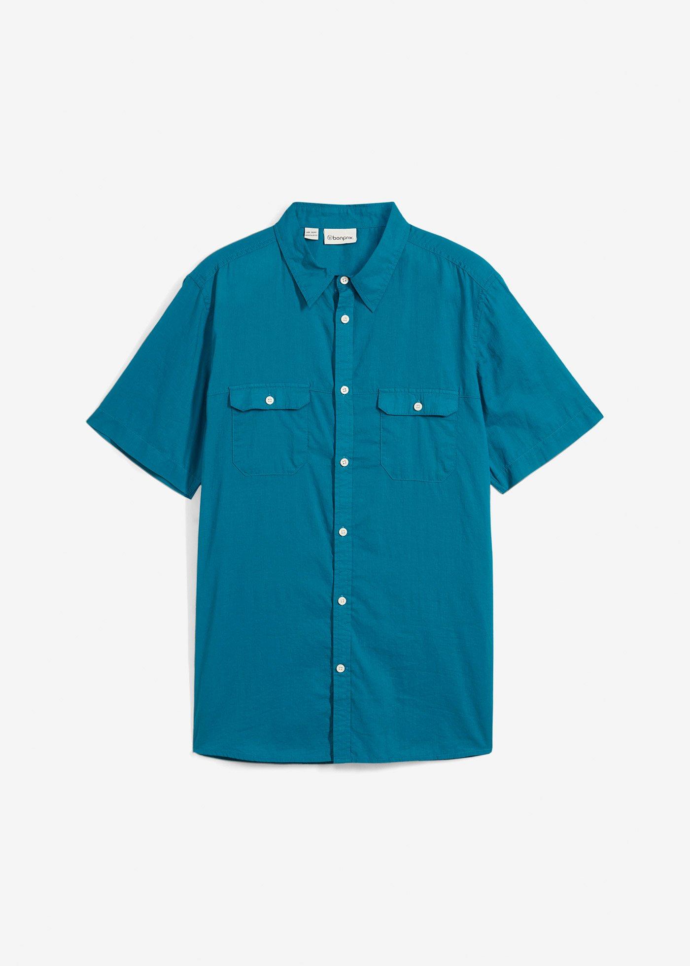 Camicia a maniche corte in puro cotone