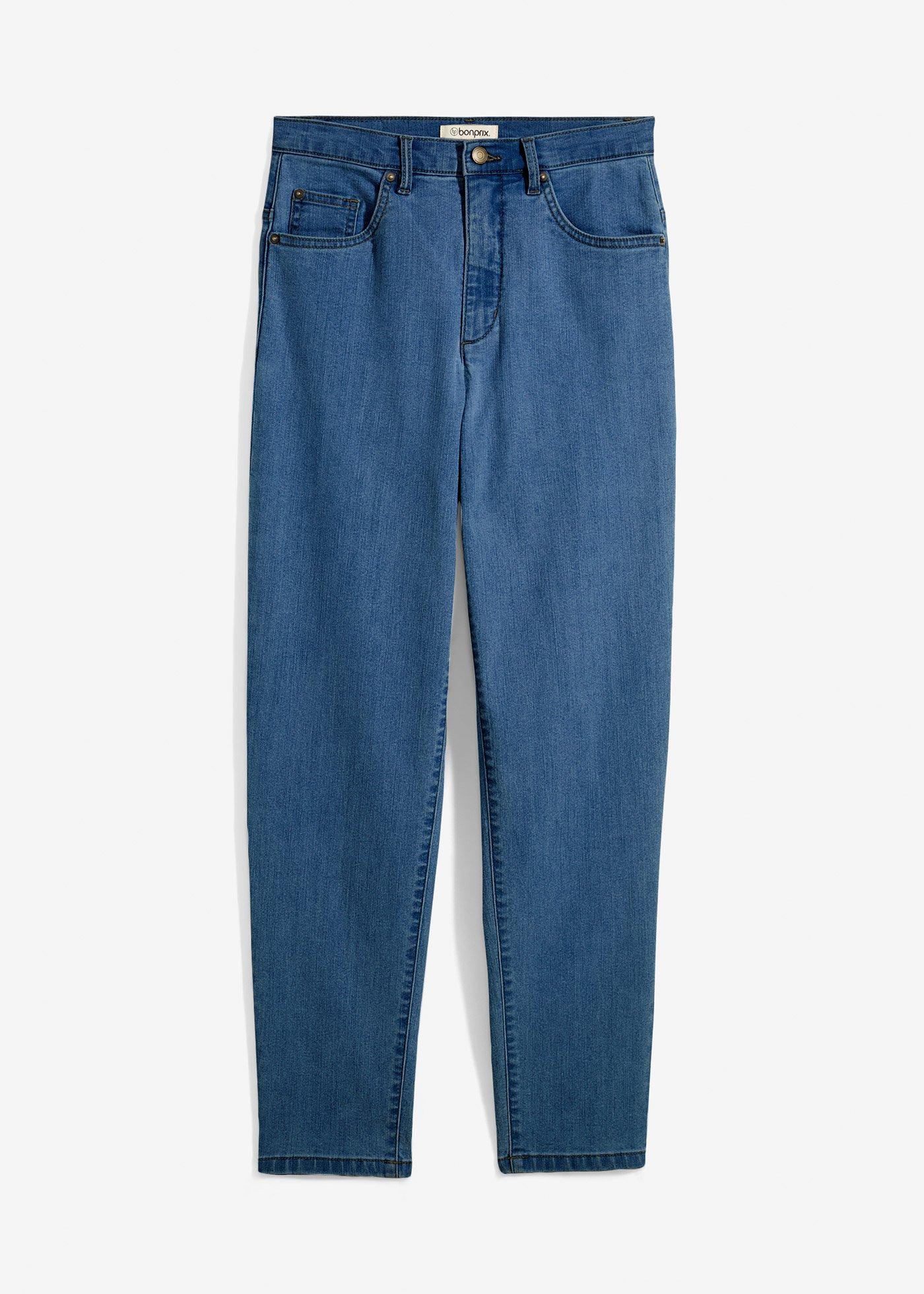 Mom jeans elasticizzati, a vita alta