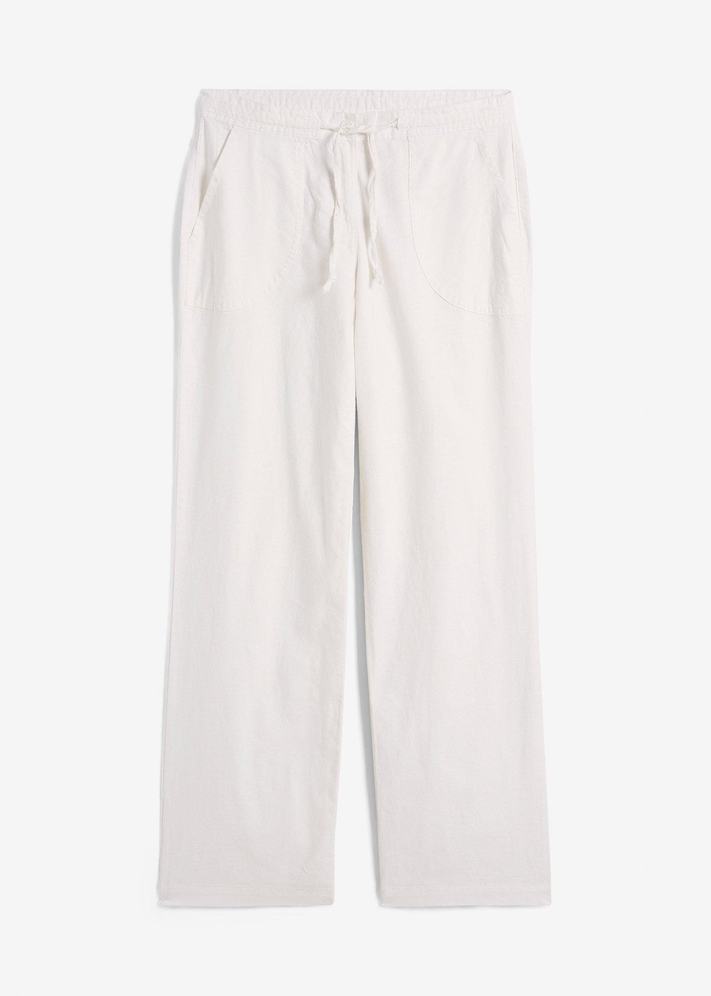 Pantaloni a palazzo in misto lino