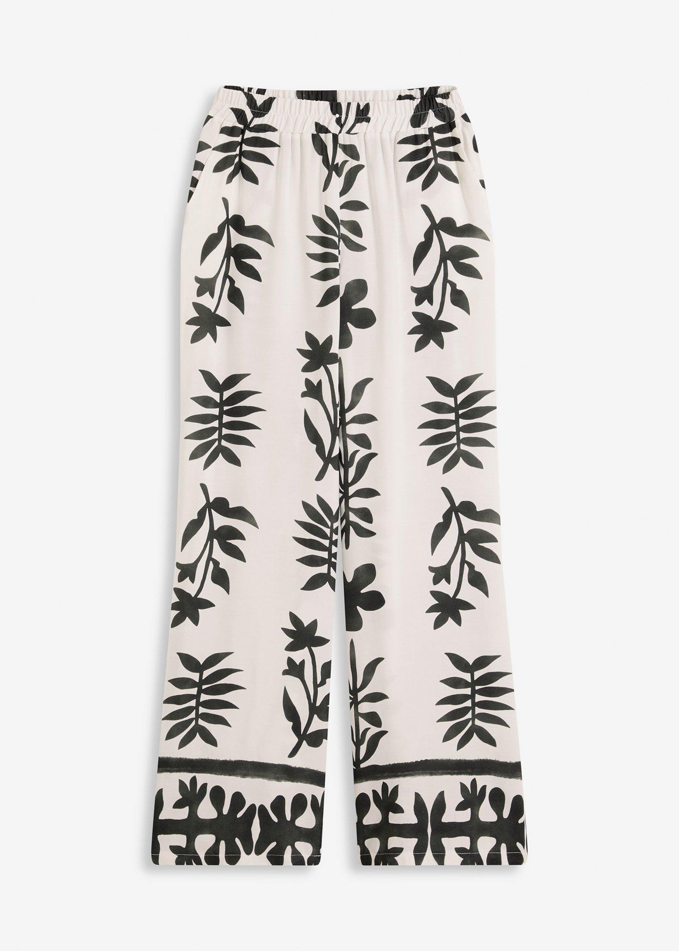 Pantaloni fantasia in viscosa fluida