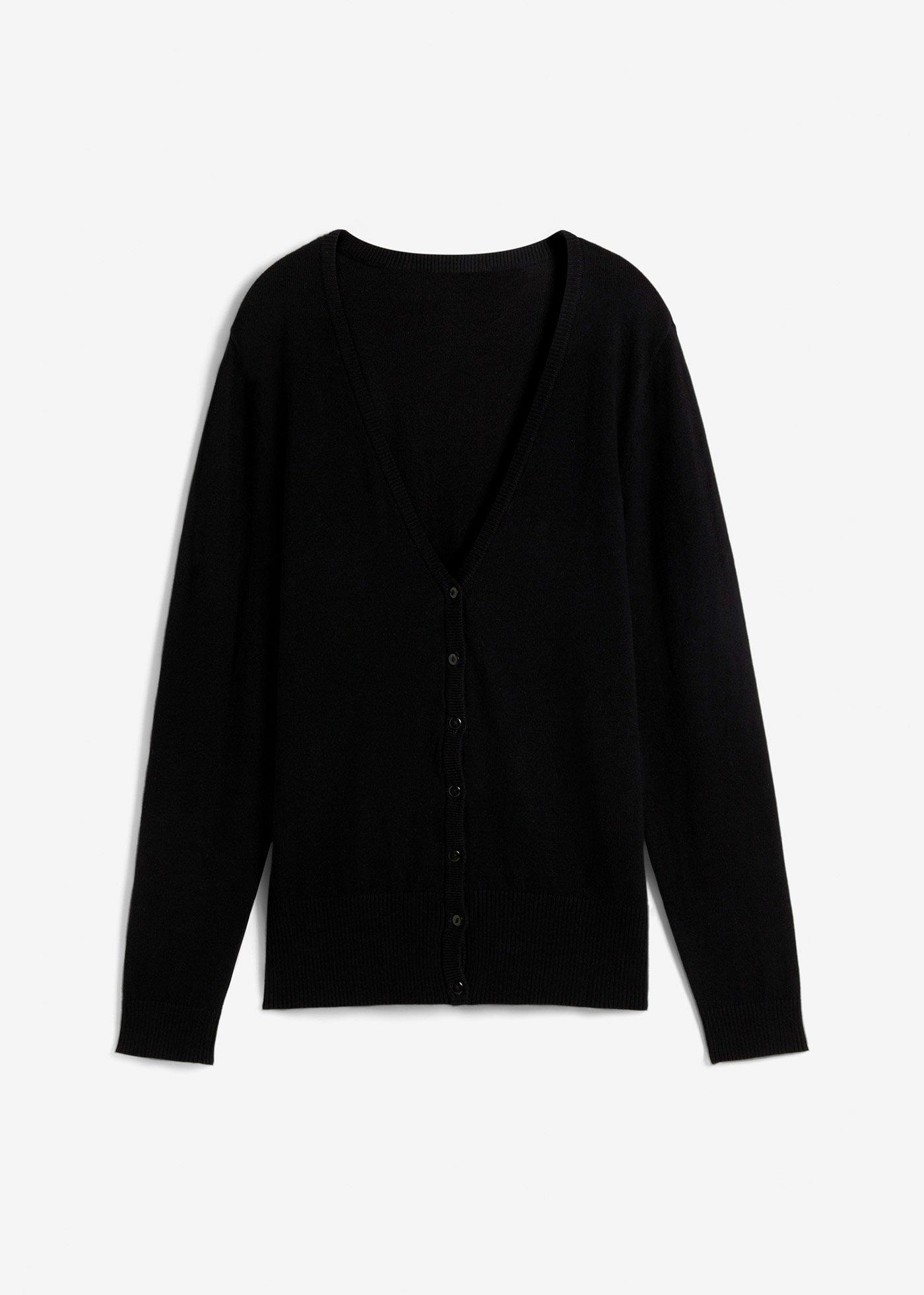 Cardigan in filato fine con bottoni