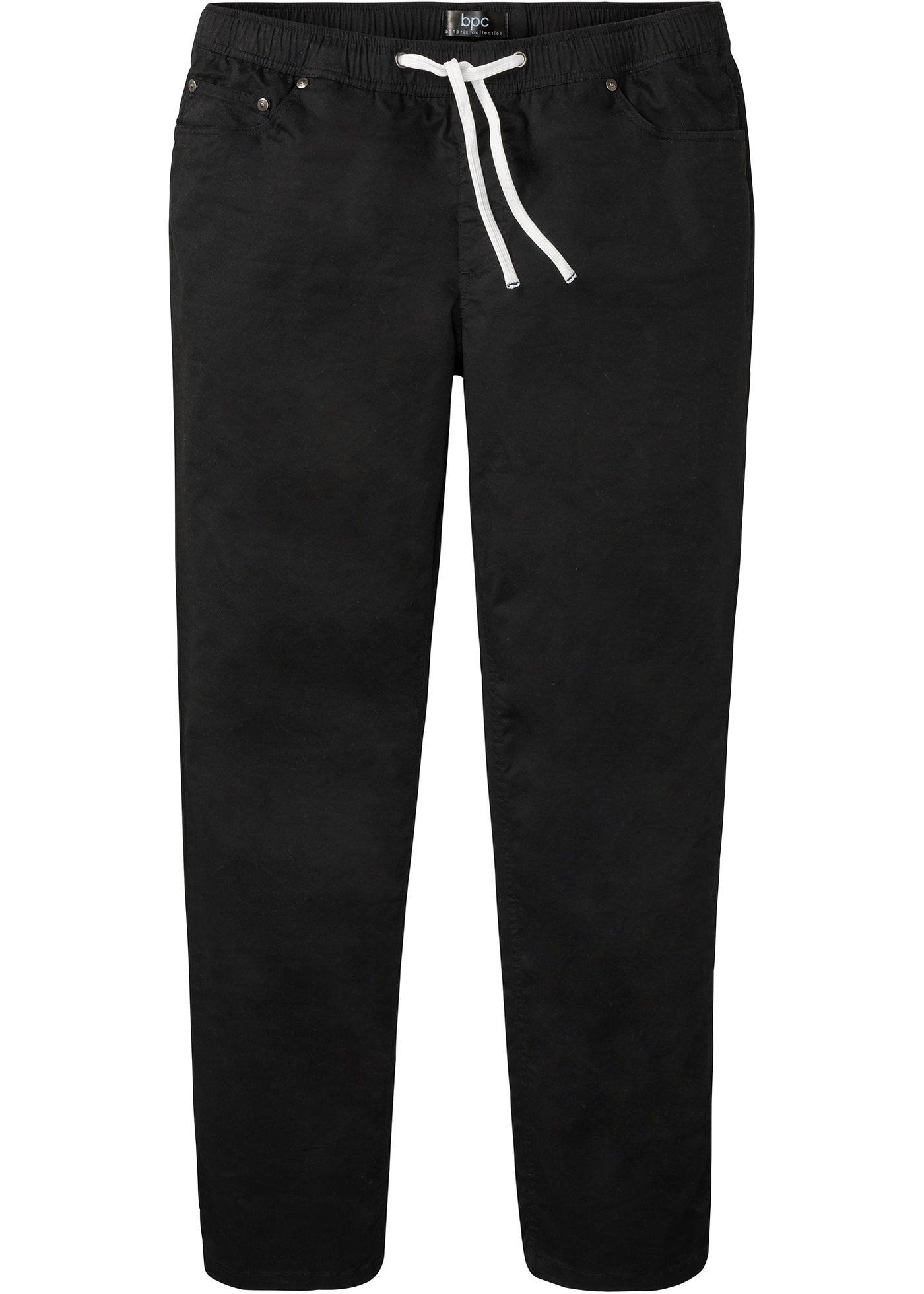 Pantaloni elasticizzati con elastico in vita regular fit, straight
