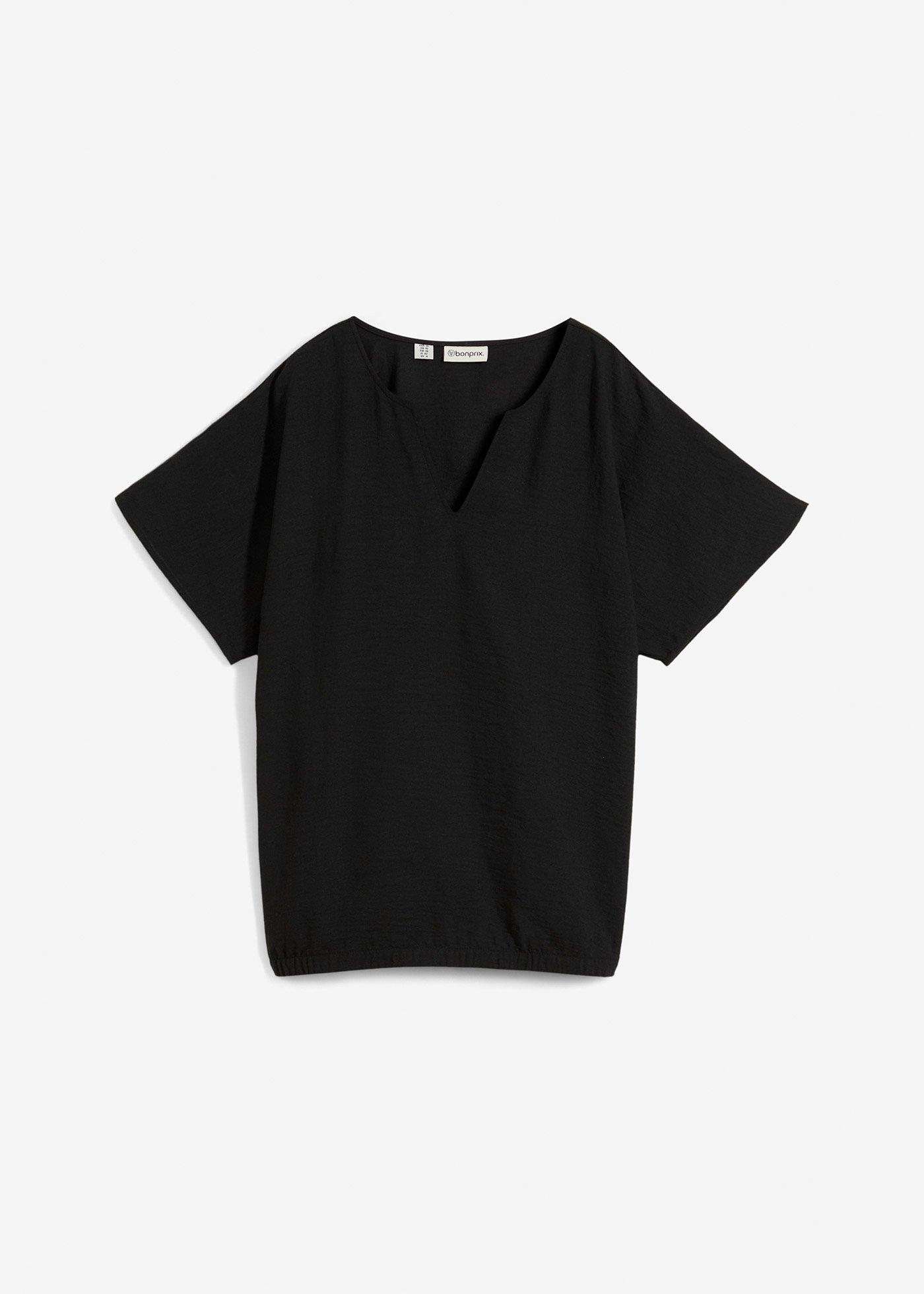 Blusa oversize con fondo elastico