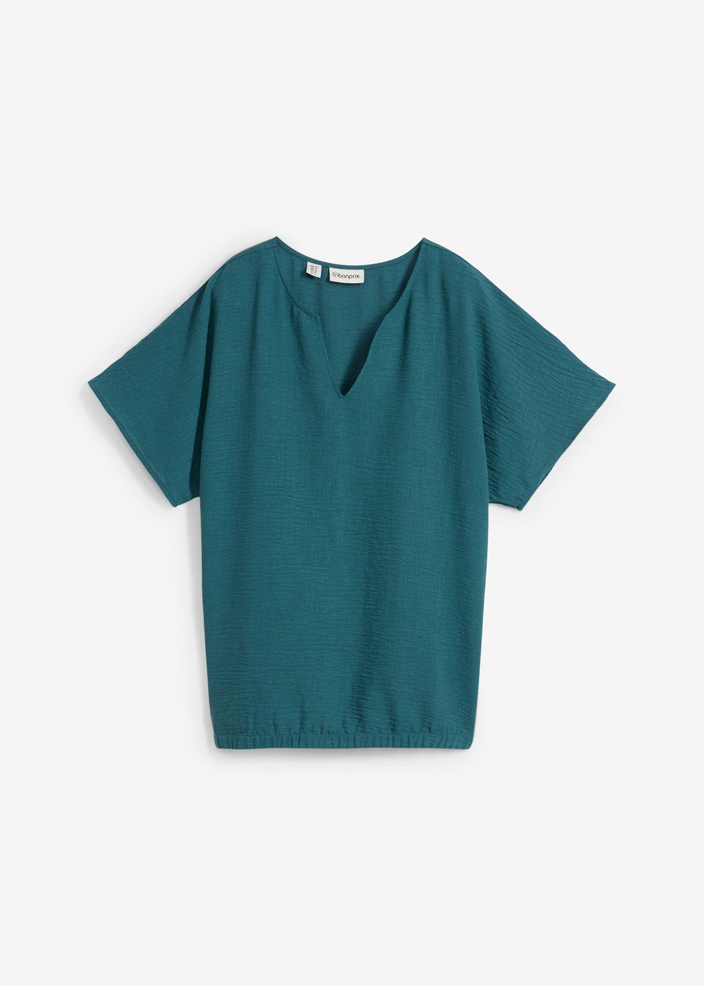 Blusa oversize con fondo elastico