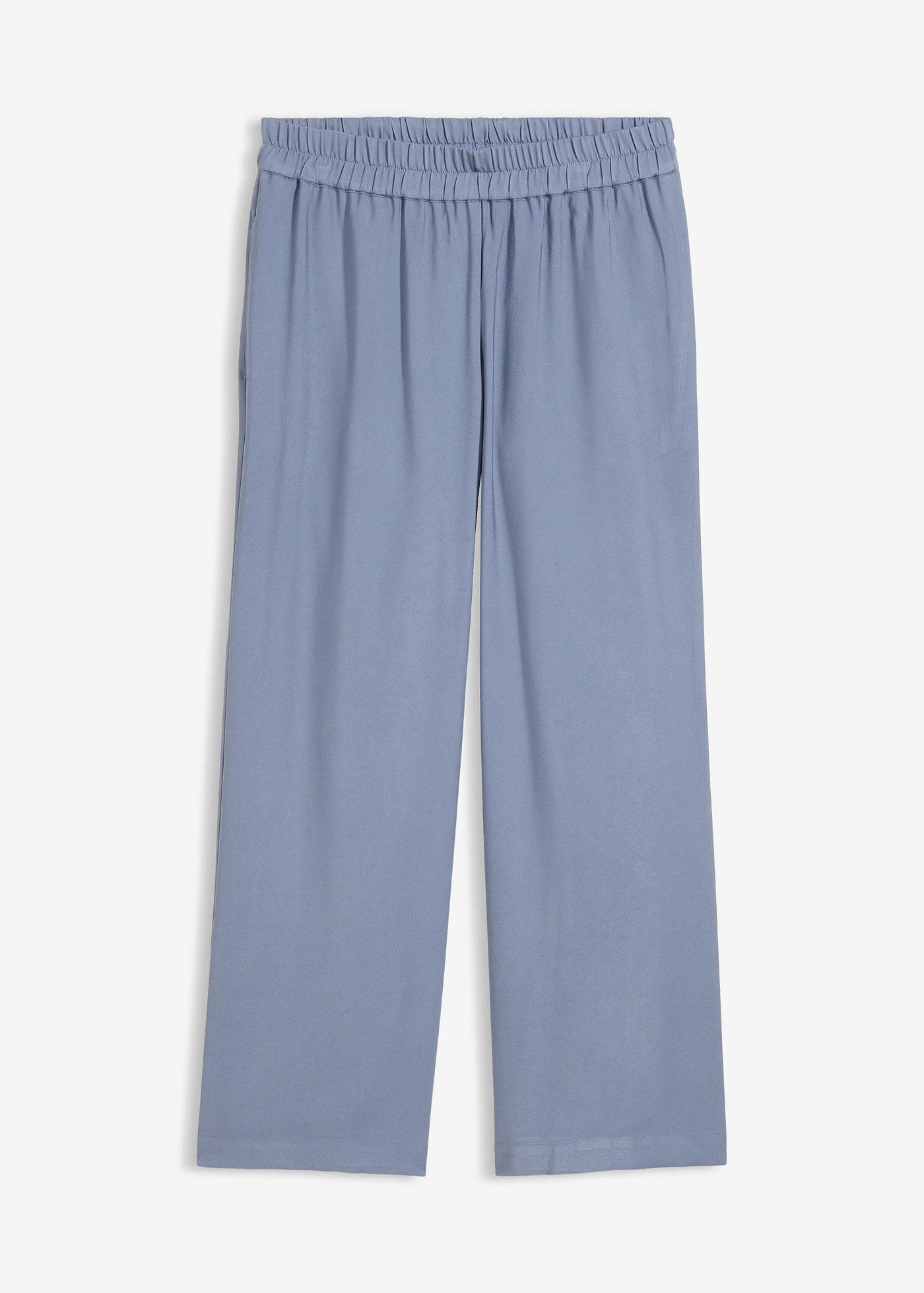 Pantaloni culotte in misto viscosa morbido