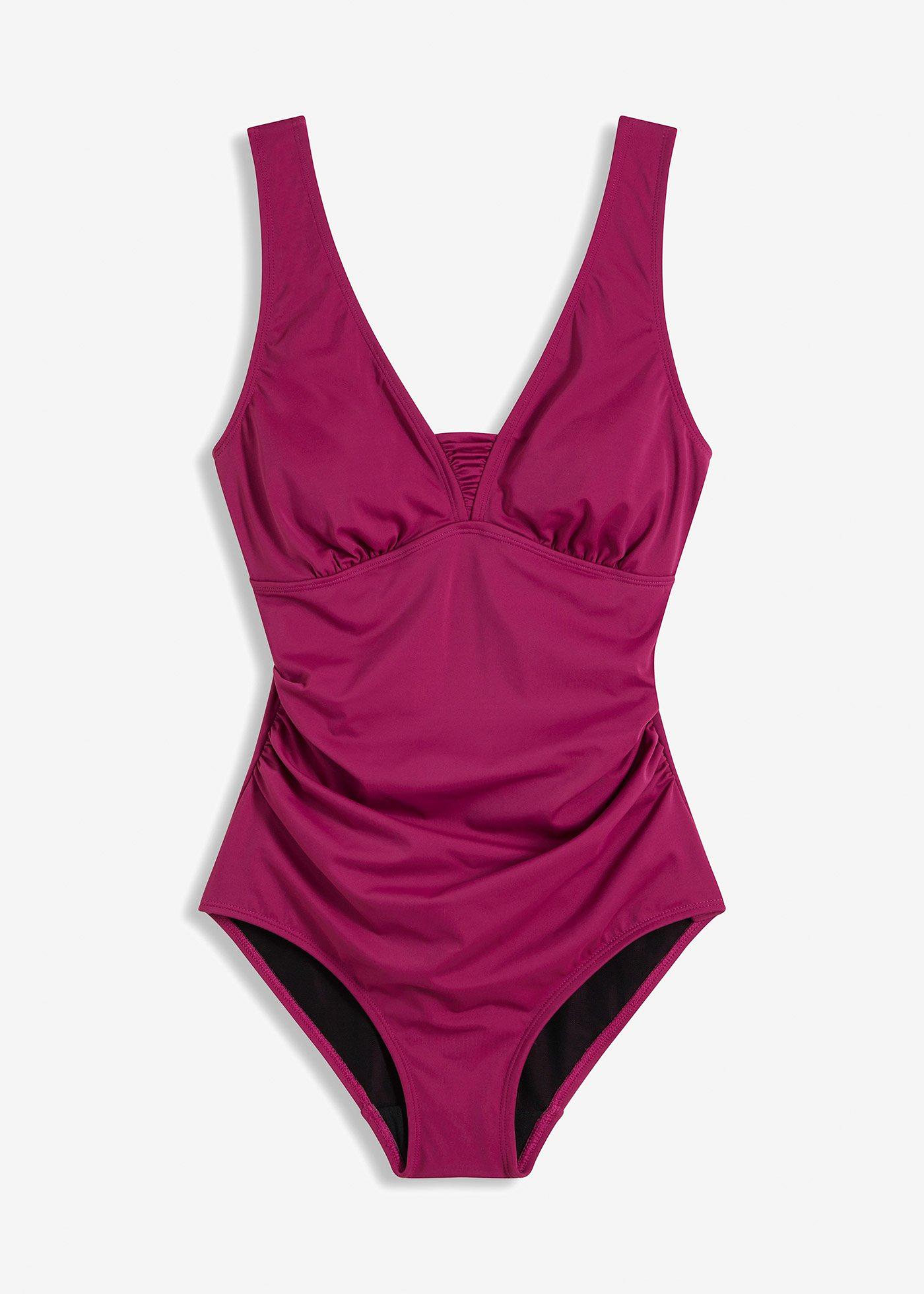 Costume intero con effetto modellante medio e spalline larghe
