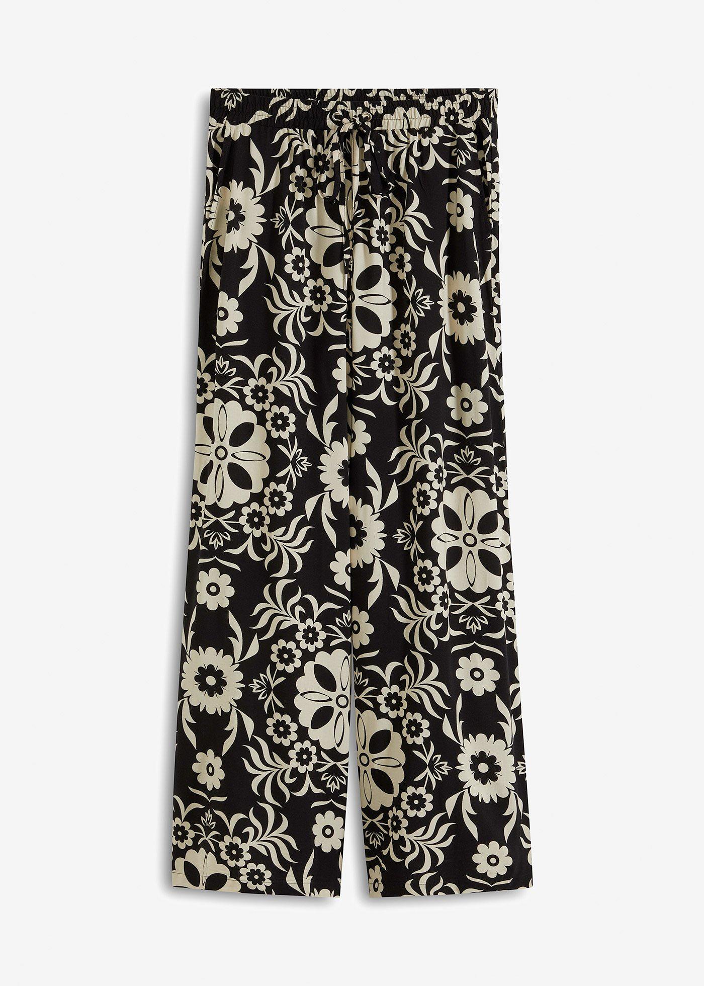 Pantaloni larghi in viscosa fluida