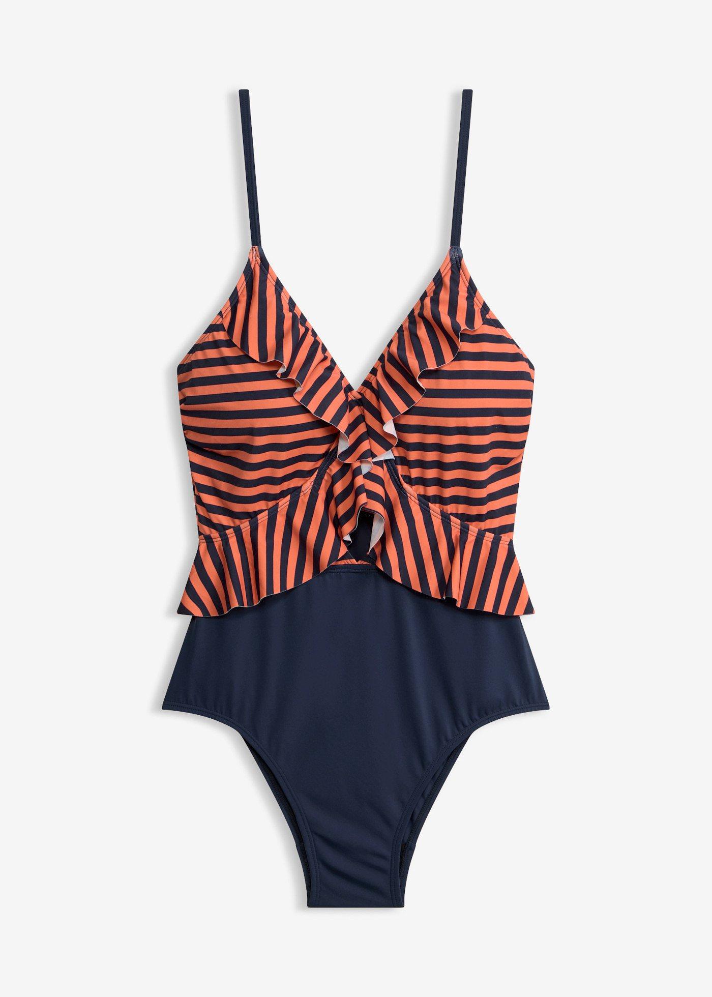 Costume intero con cut-out e volant