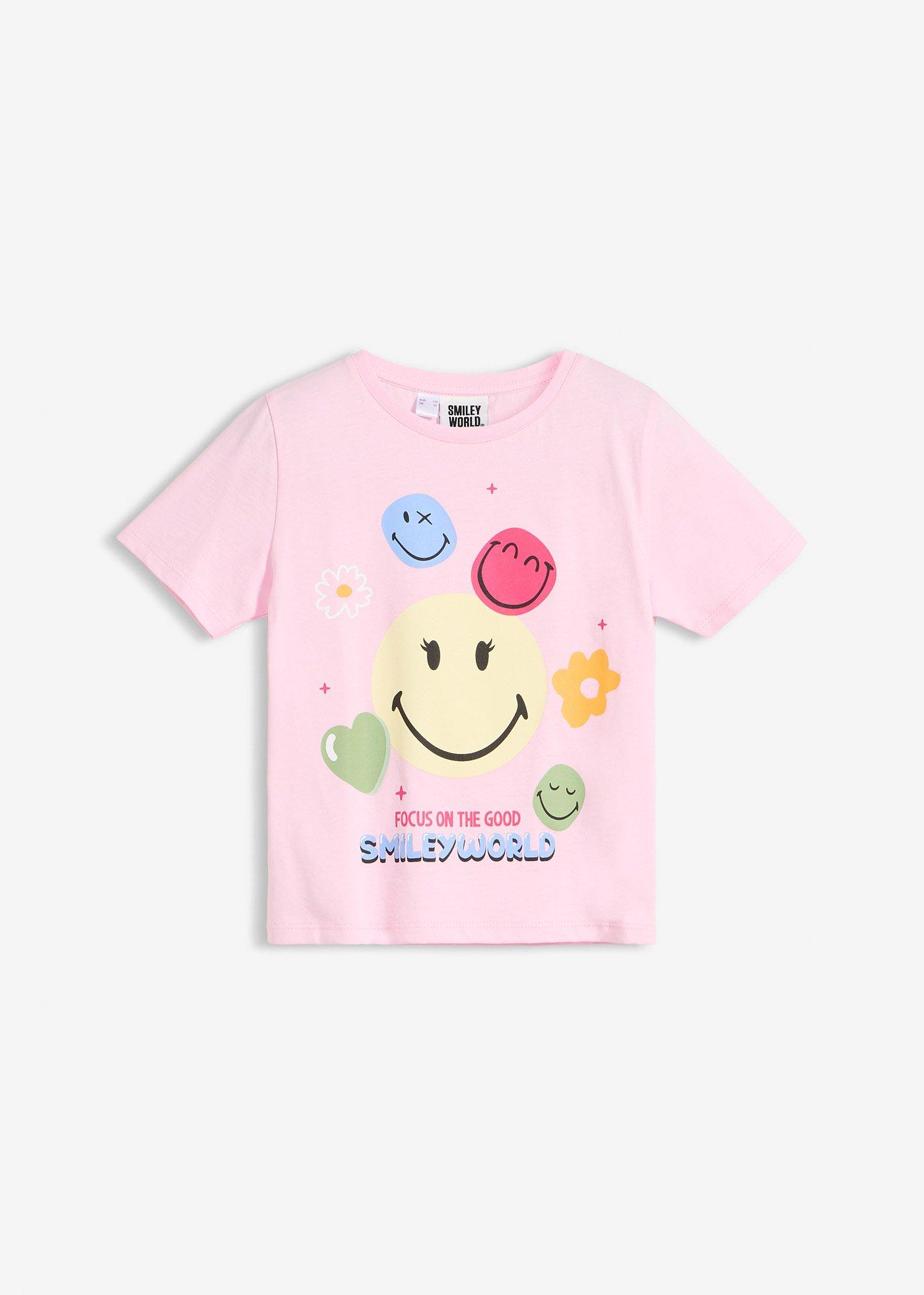 T-shirt con smiley in puro cotone