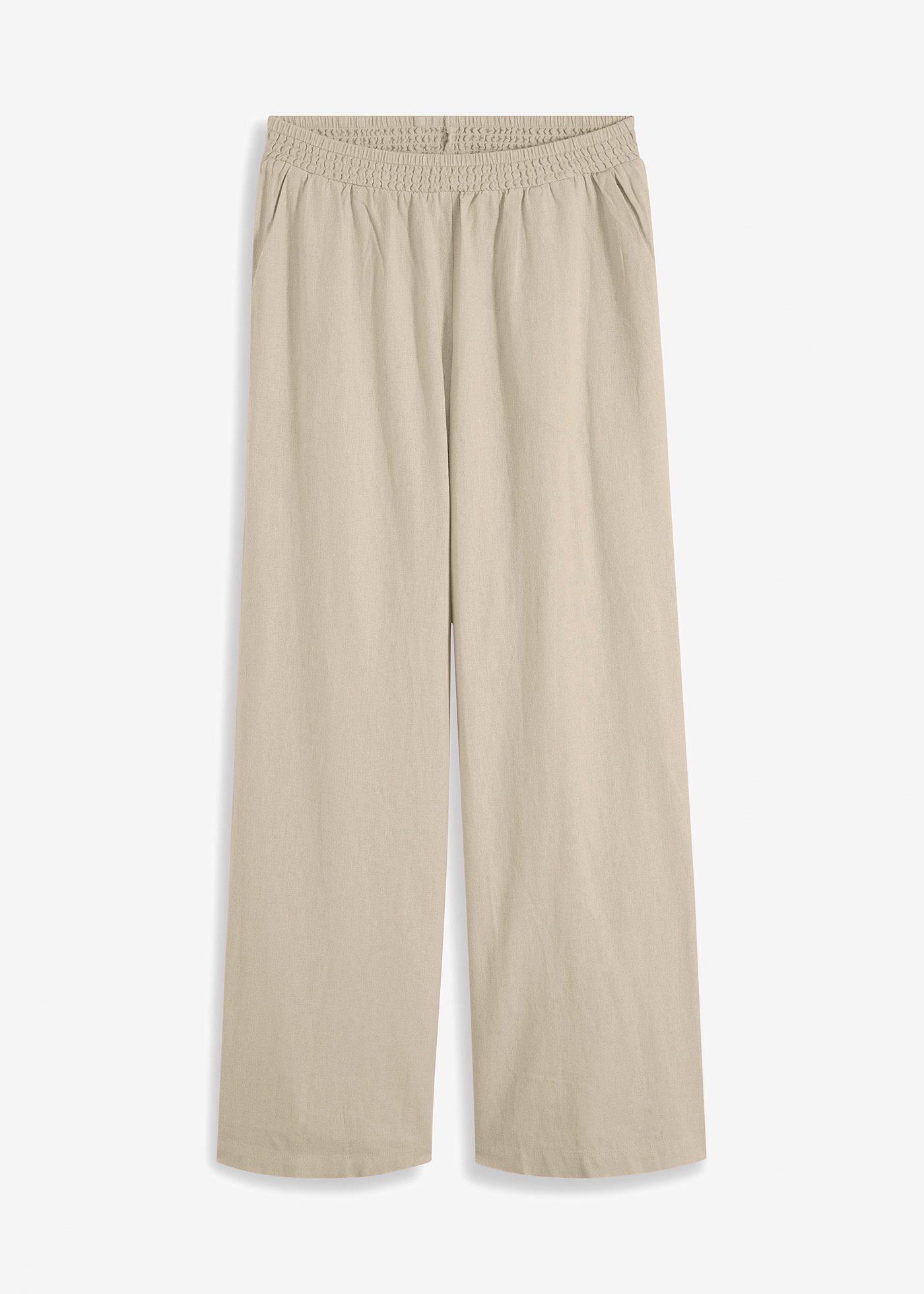 Pantaloni a palazzo in misto lino