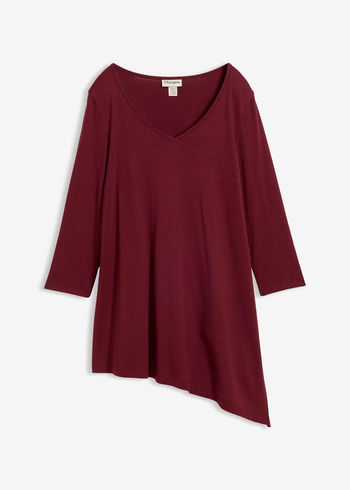 Maglia lunga in misto viscosa e cotone