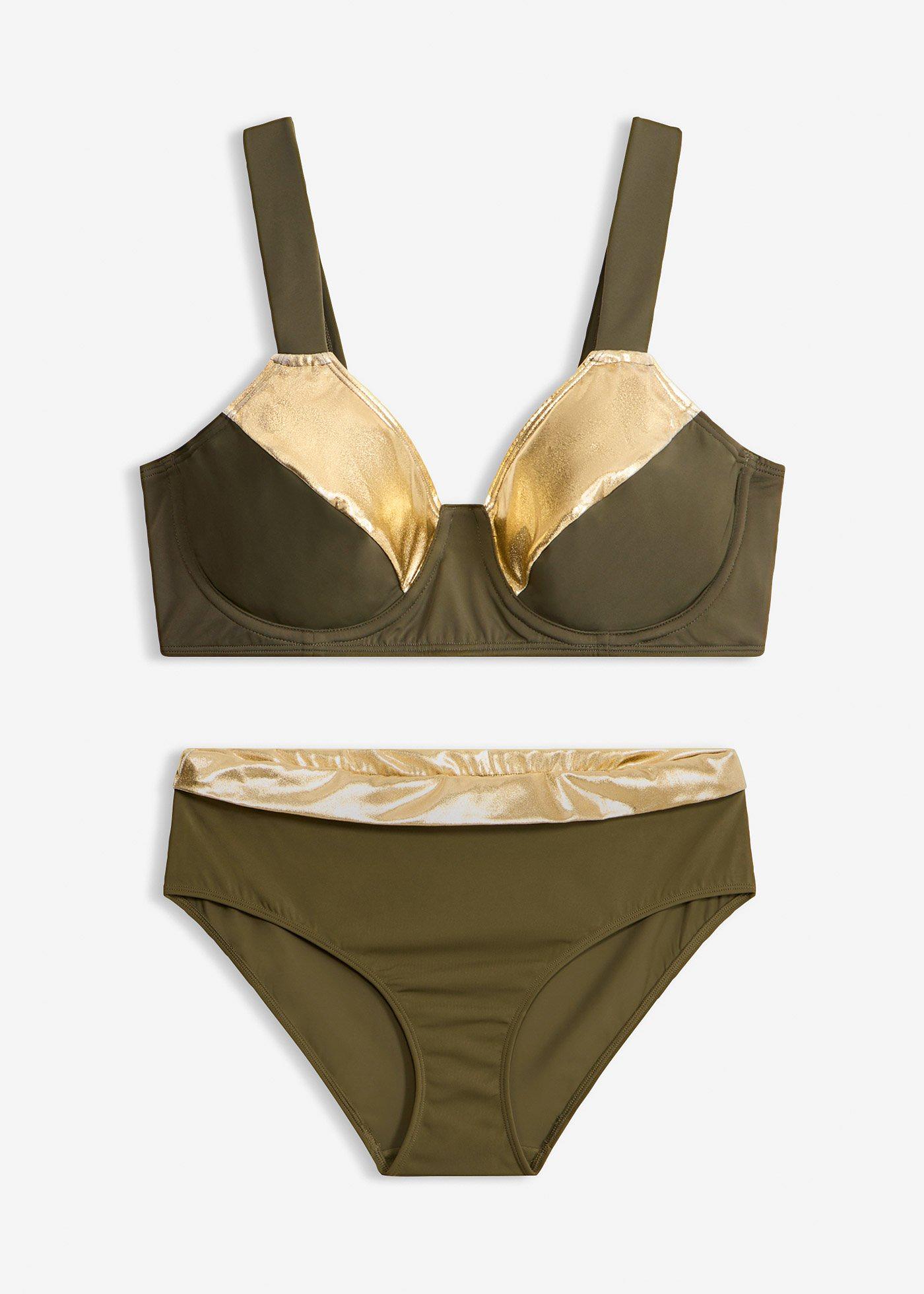 Bikini minimizer con inserti dorati (set 2 pezzi)